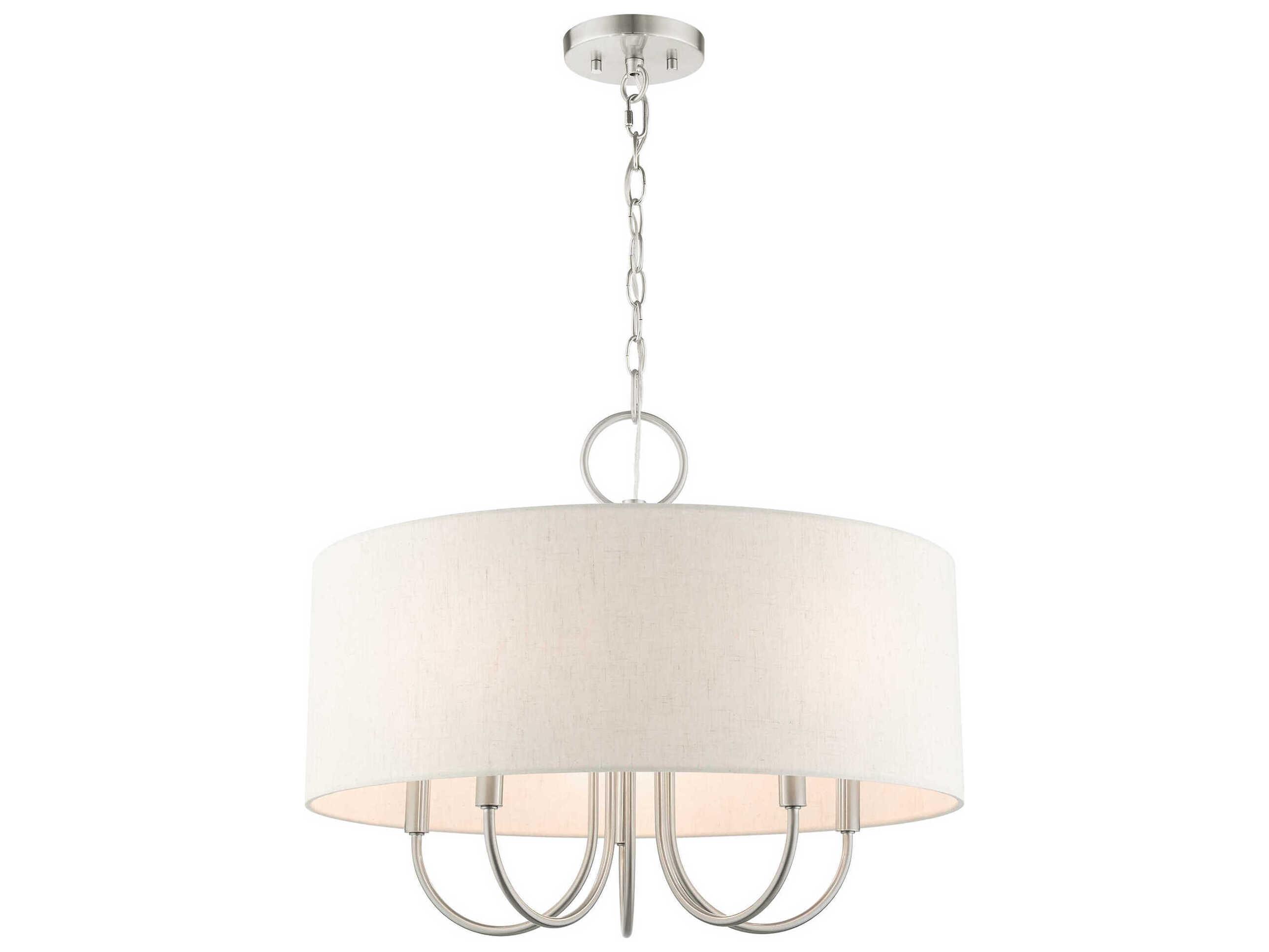 Livex Lighting Blossom 5-Light Brushed Nickel Drum Chandelier