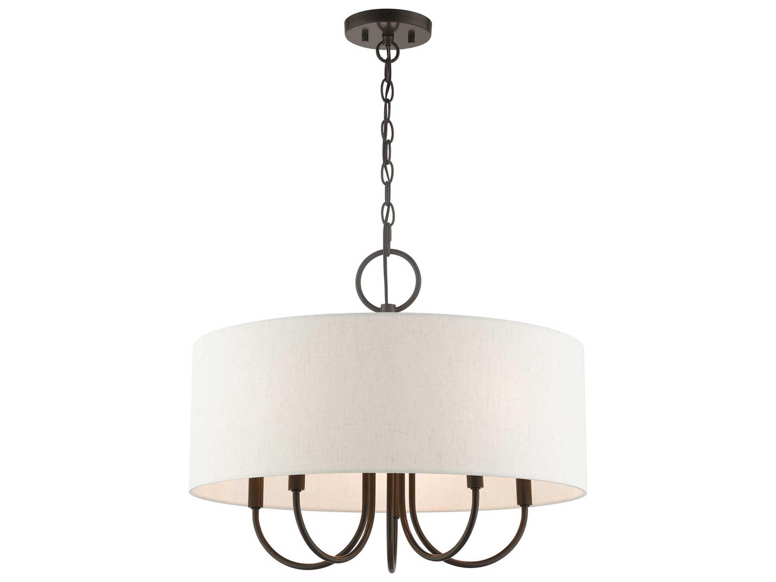 Livex Lighting Blossom 5-Light English Bronze Drum Chandelier