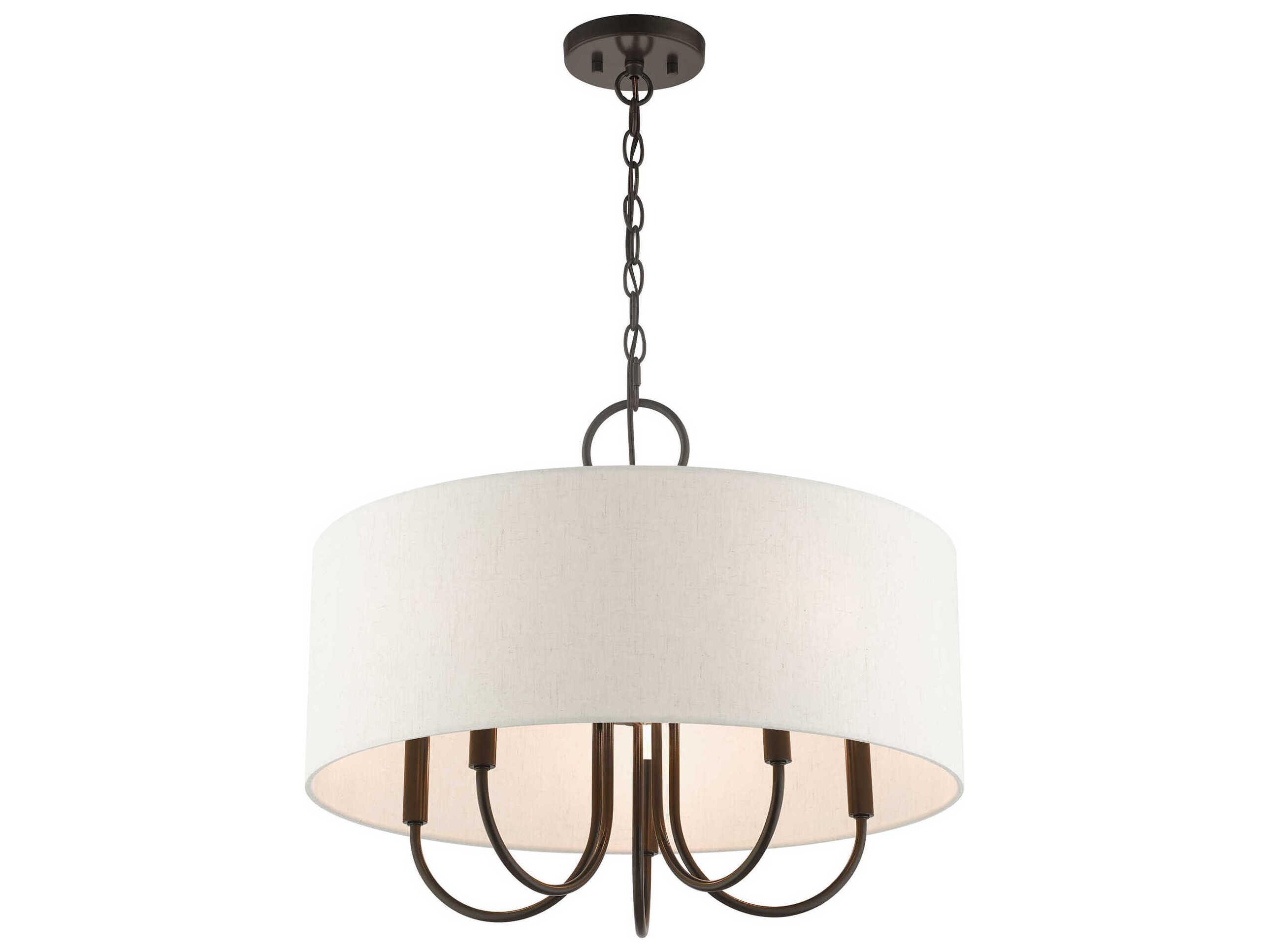 Livex Lighting Blossom 5-Light English Bronze Drum Chandelier