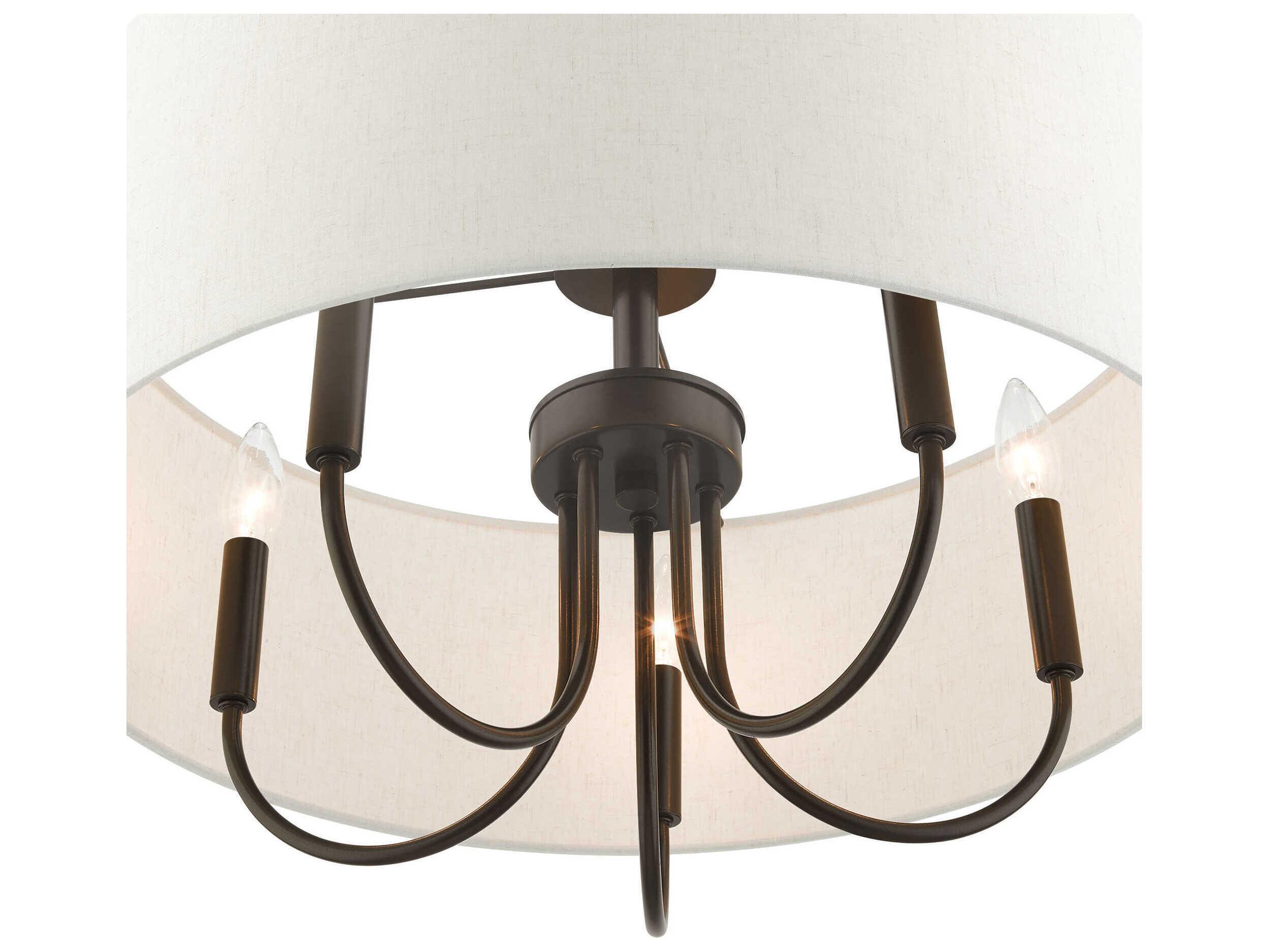 Livex Lighting Blossom 5-Light English Bronze Drum Chandelier
