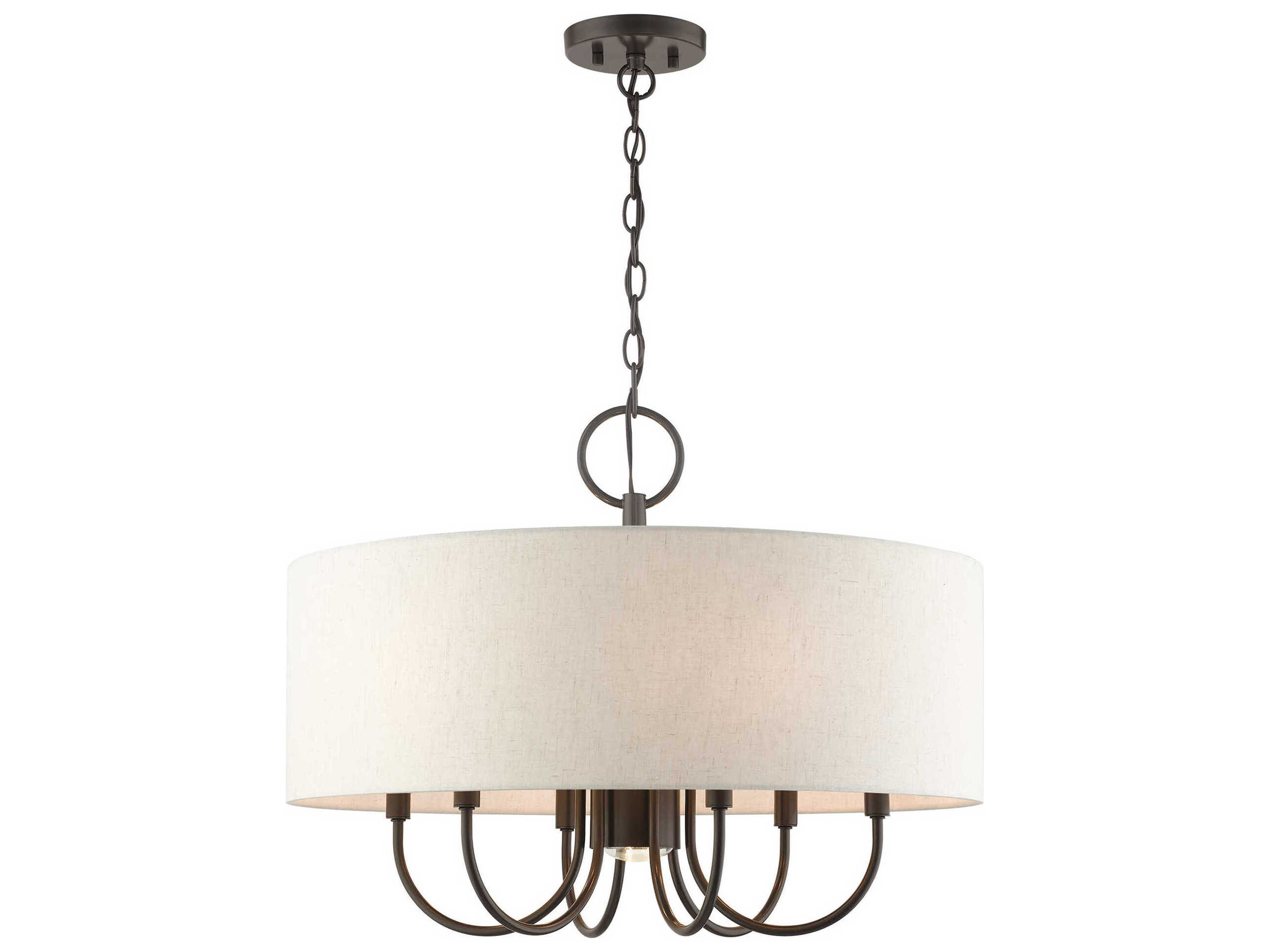 Livex Lighting Blossom 7-Light English Bronze Drum Chandelier