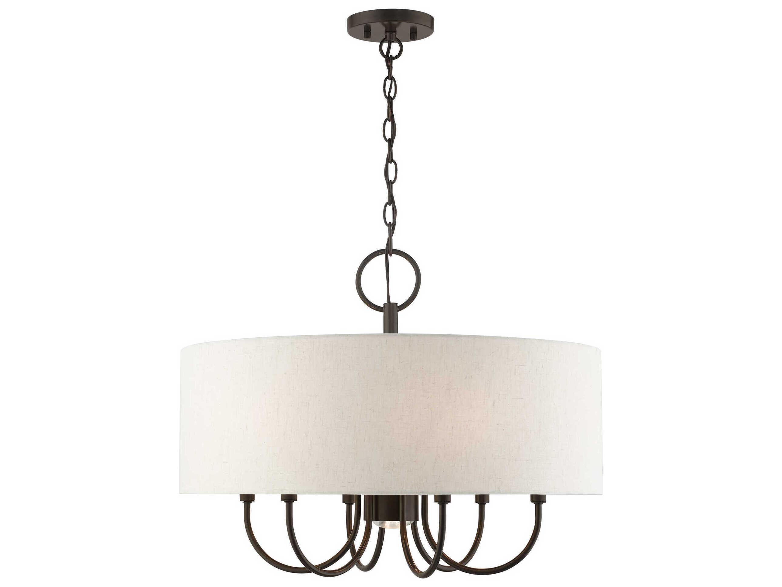 Livex Lighting Blossom 7-Light English Bronze Drum Chandelier