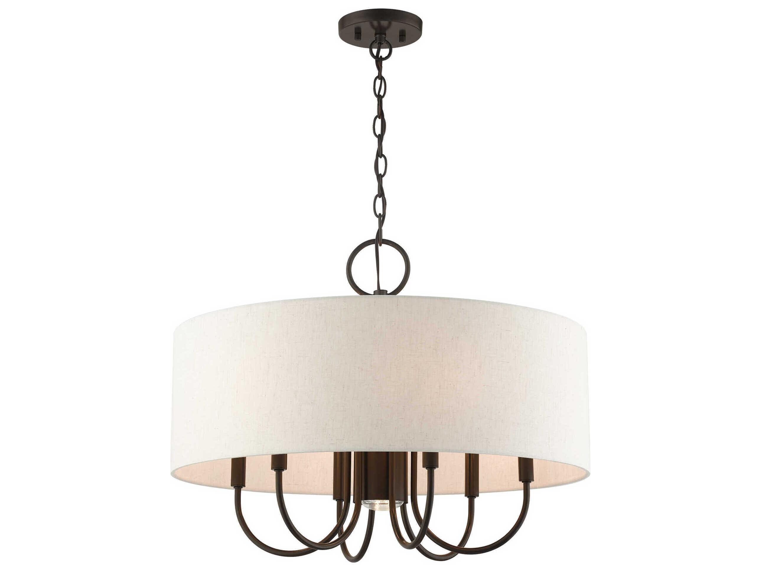 Livex Lighting Blossom 7-Light English Bronze Drum Chandelier