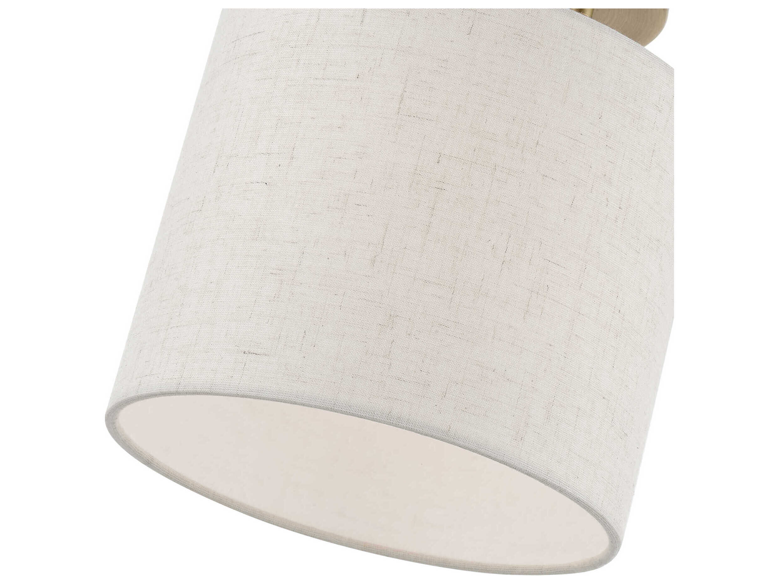 Livex Lighting Blossom 1-Light Antique Brass Drum Semi Flush Mount