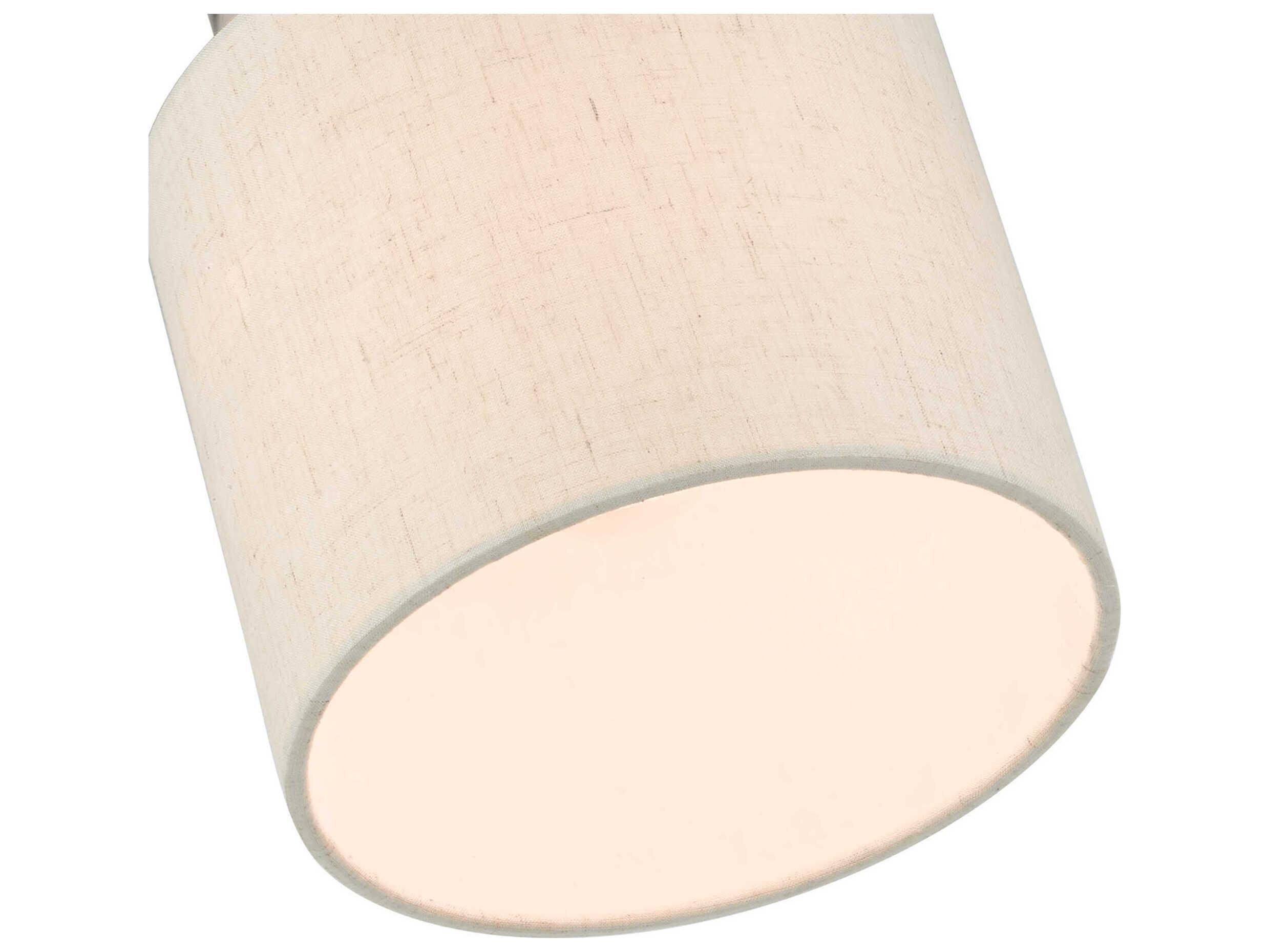 Livex Lighting Meadow 1-Light Brushed Nickel Drum Semi Flush Mount