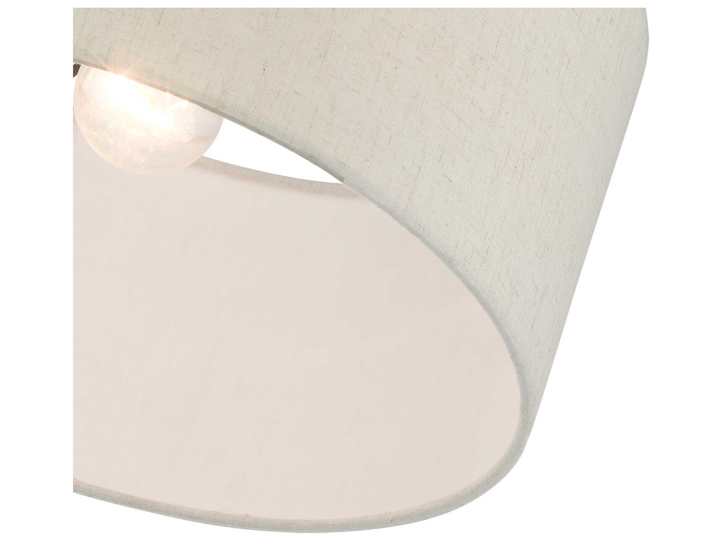 Livex Lighting Meadow 1-Light English Bronze Drum Semi Flush Mount