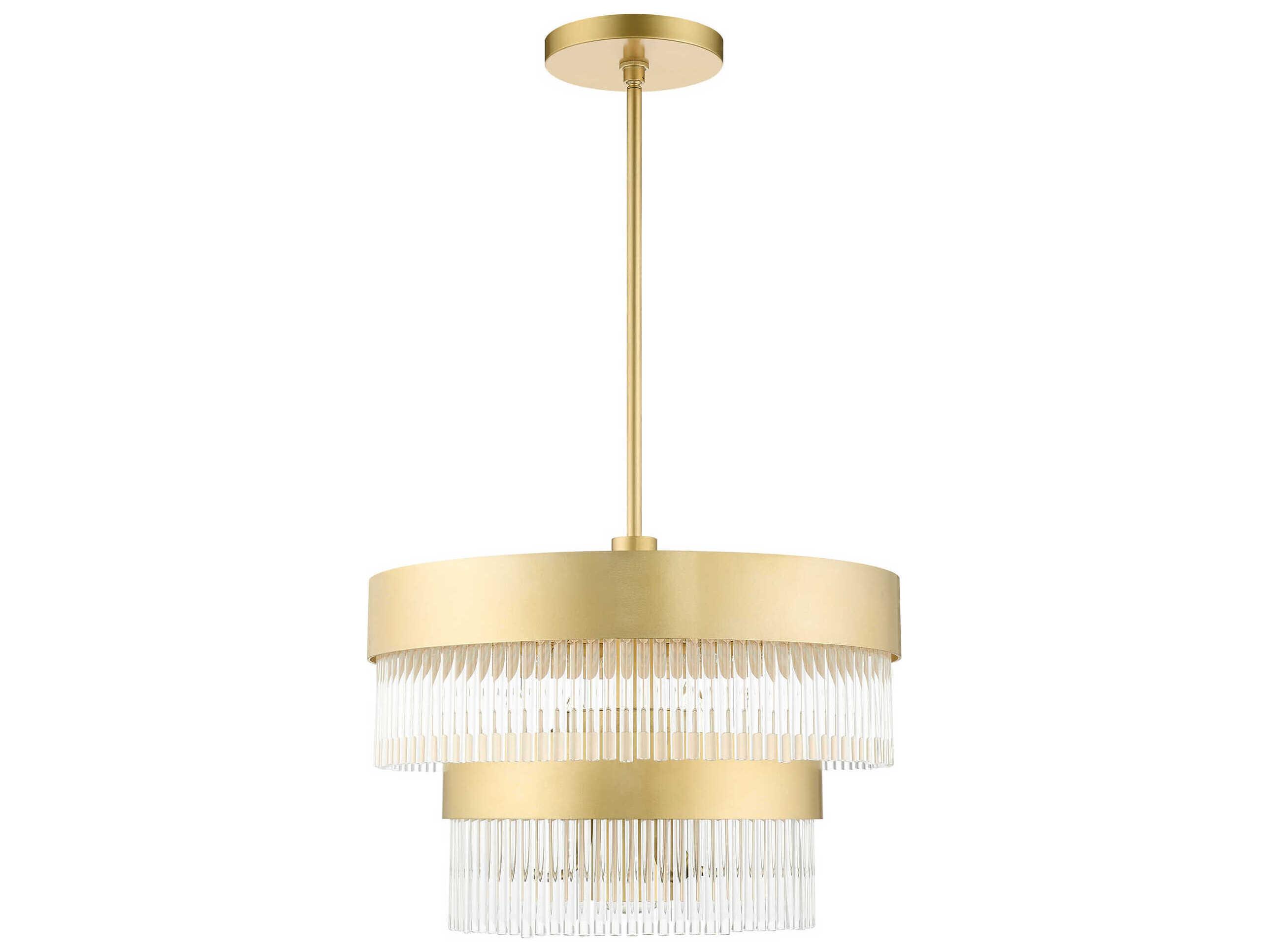 Livex Lighting Norwich 5-Light Soft Gold Crystal Candelabra Chandelier