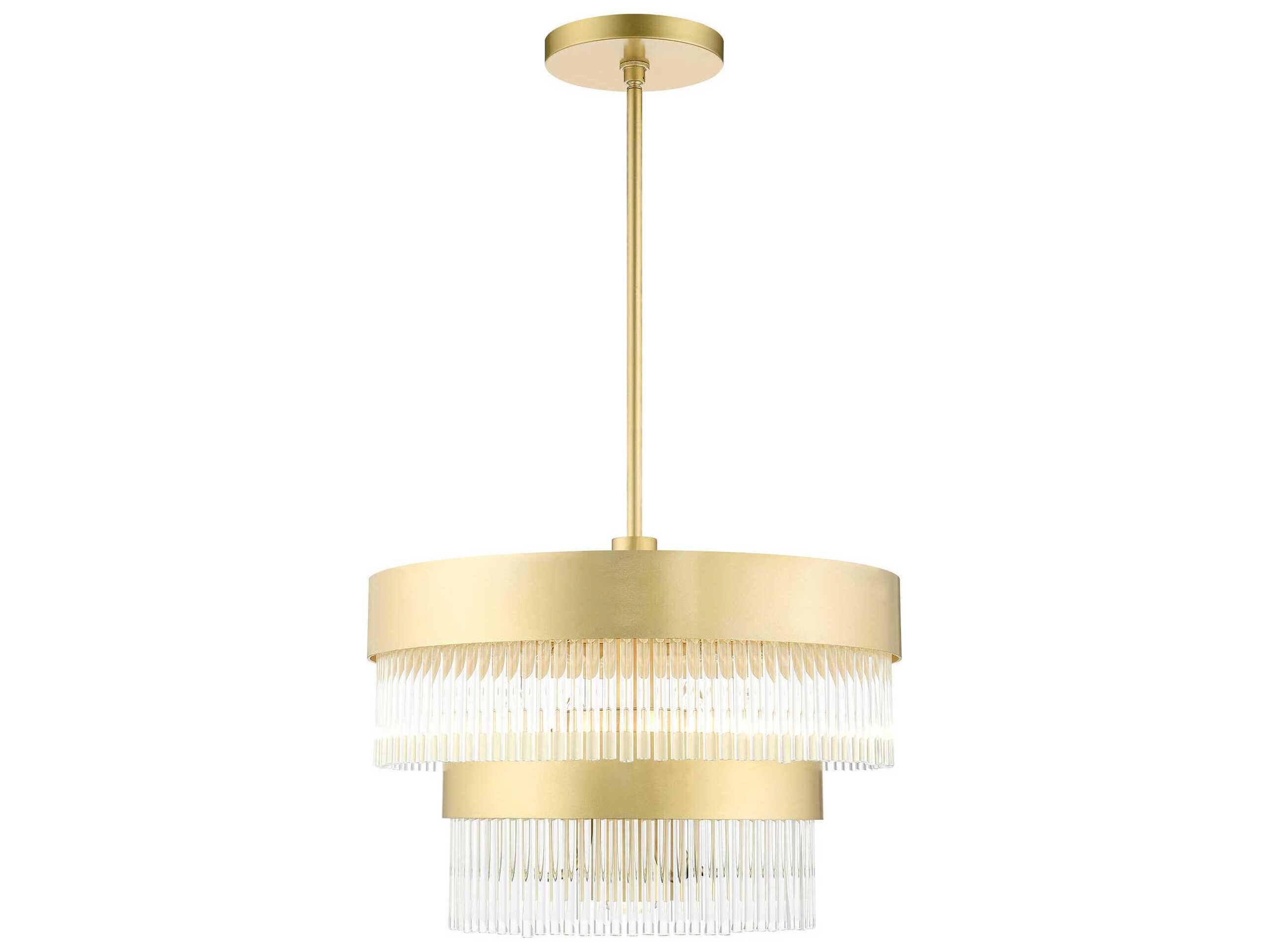 Livex Lighting Norwich 5-Light Soft Gold Crystal Candelabra Chandelier