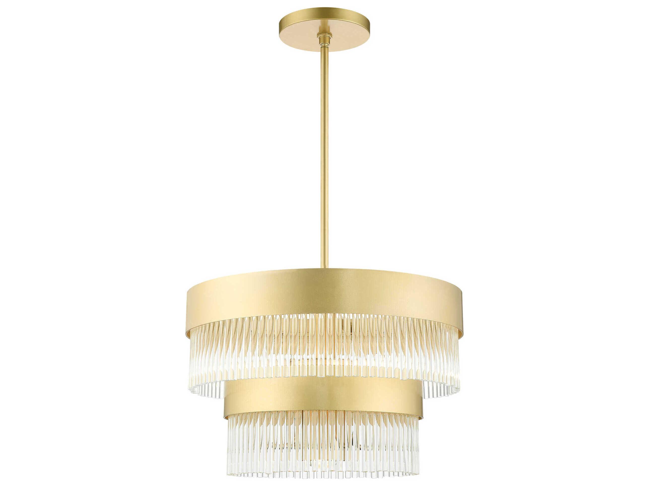 Livex Lighting Norwich 5-Light Soft Gold Crystal Candelabra Chandelier