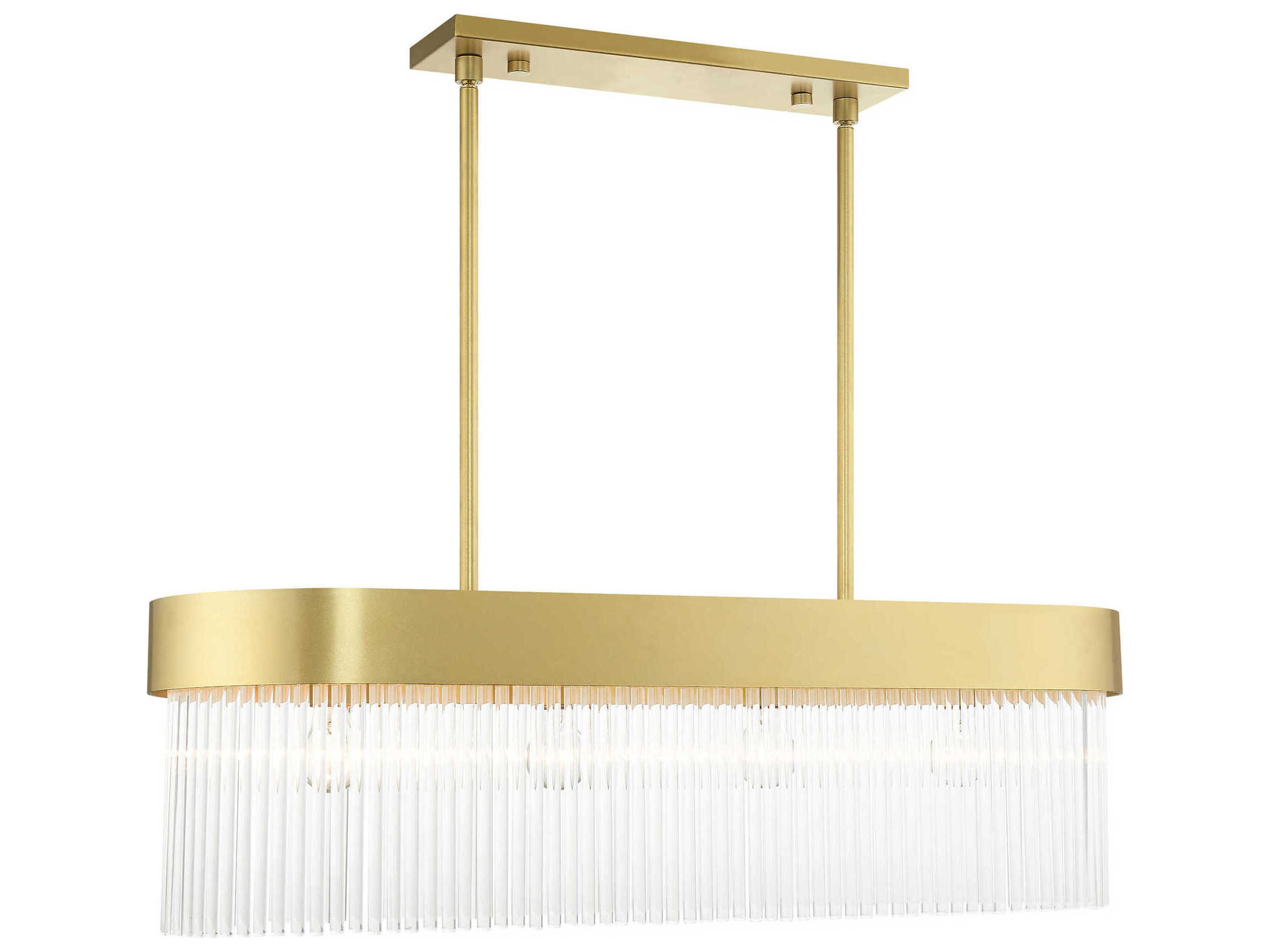 Livex Lighting Norwich 4-Light Soft Gold Crystal Island Pendant