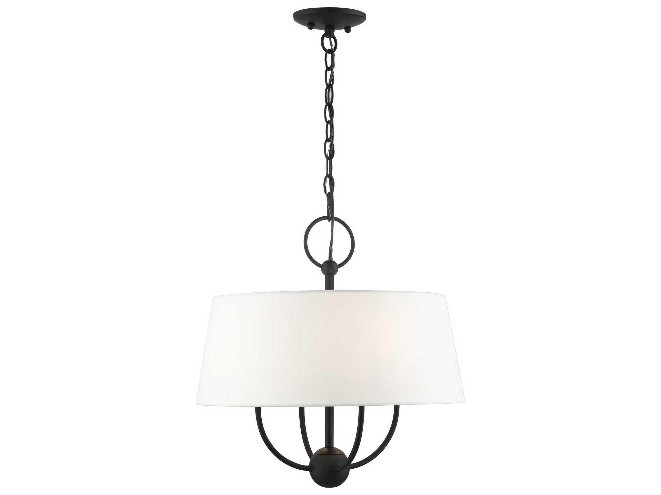 Livex Lighting Ridgecrest 4-Light Black Drum Chandelier