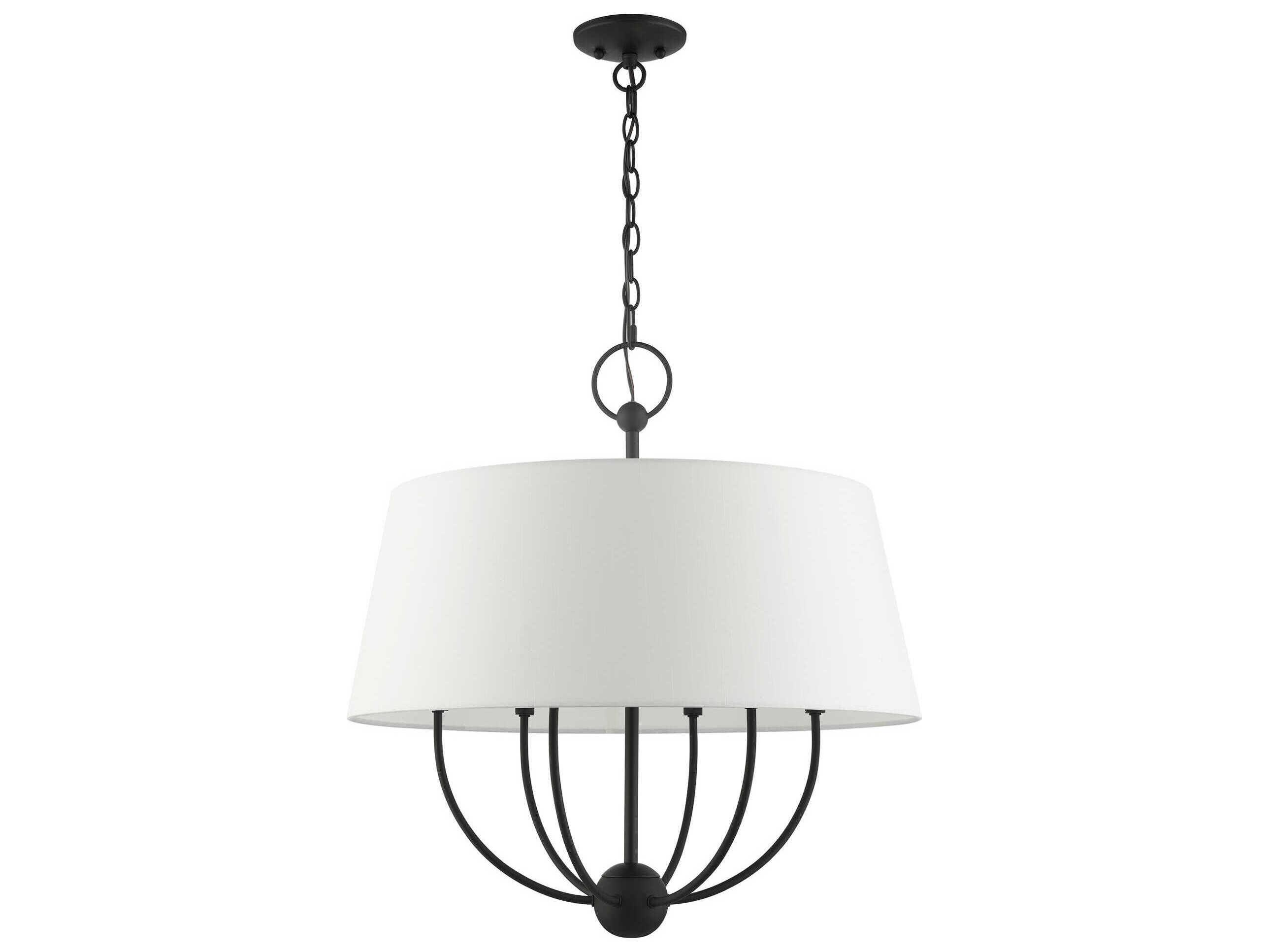 Livex Lighting Ridgecrest 6-Light Black Drum Chandelier