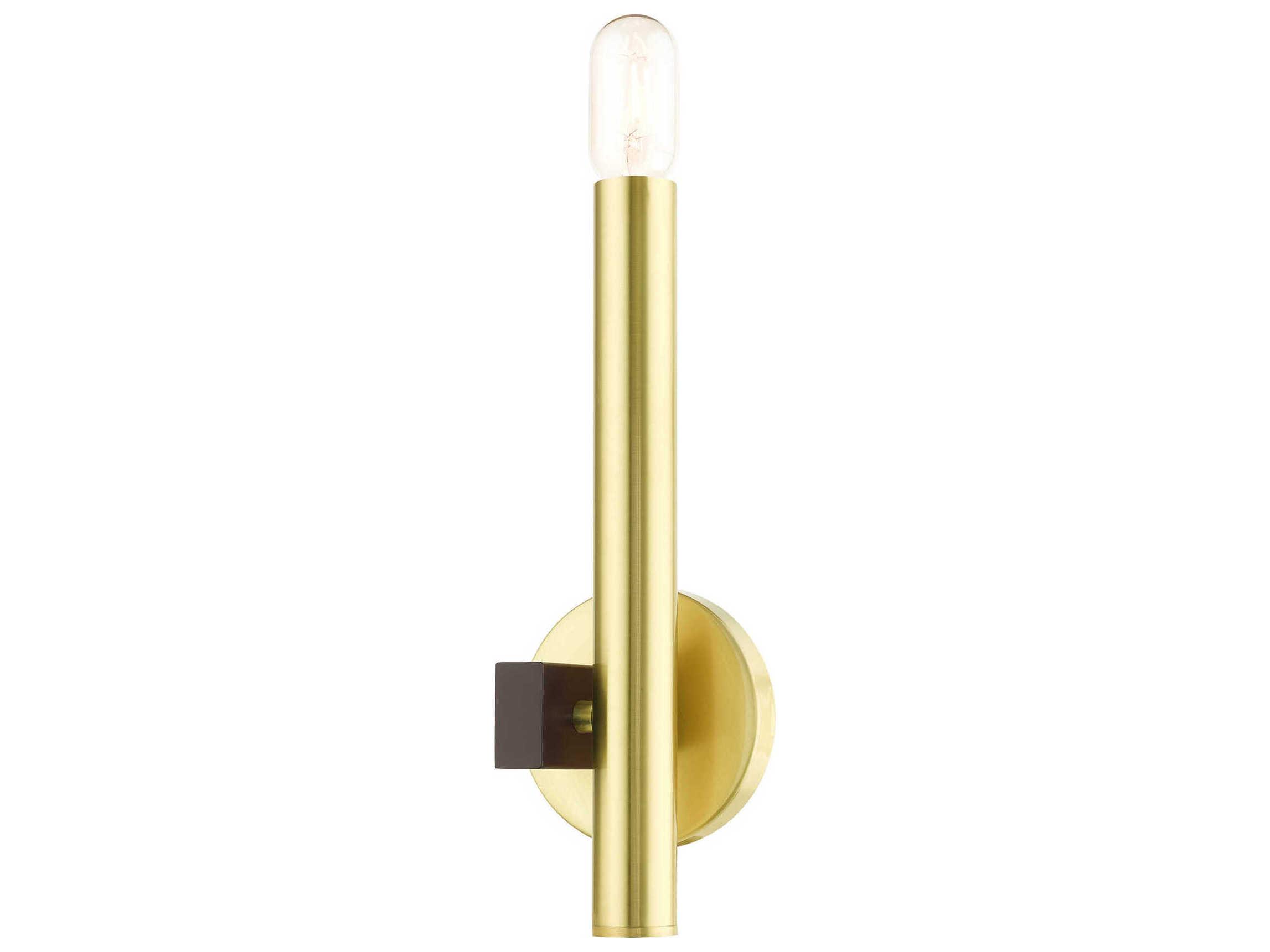 Livex Lighting Helsinki 1-Light Satin Brass Wall Sconce