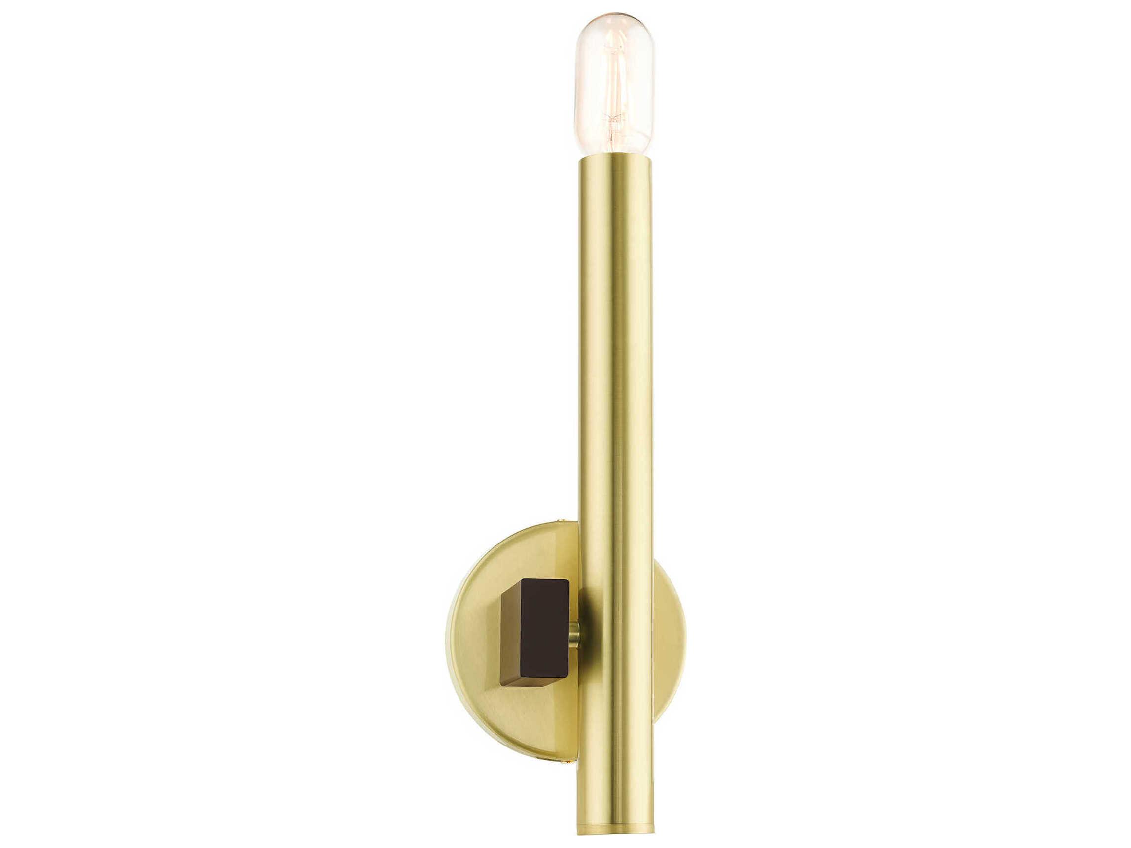 Livex Lighting Helsinki 1-Light Satin Brass Wall Sconce