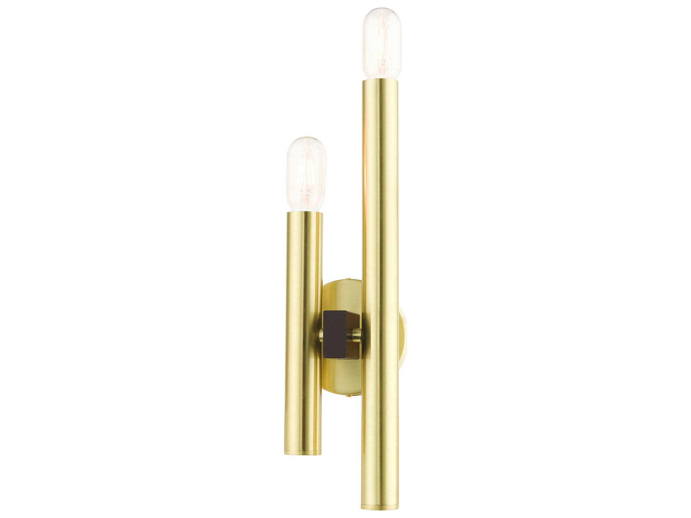 Livex Lighting Helsinki 2-Light Satin Brass Wall Sconce