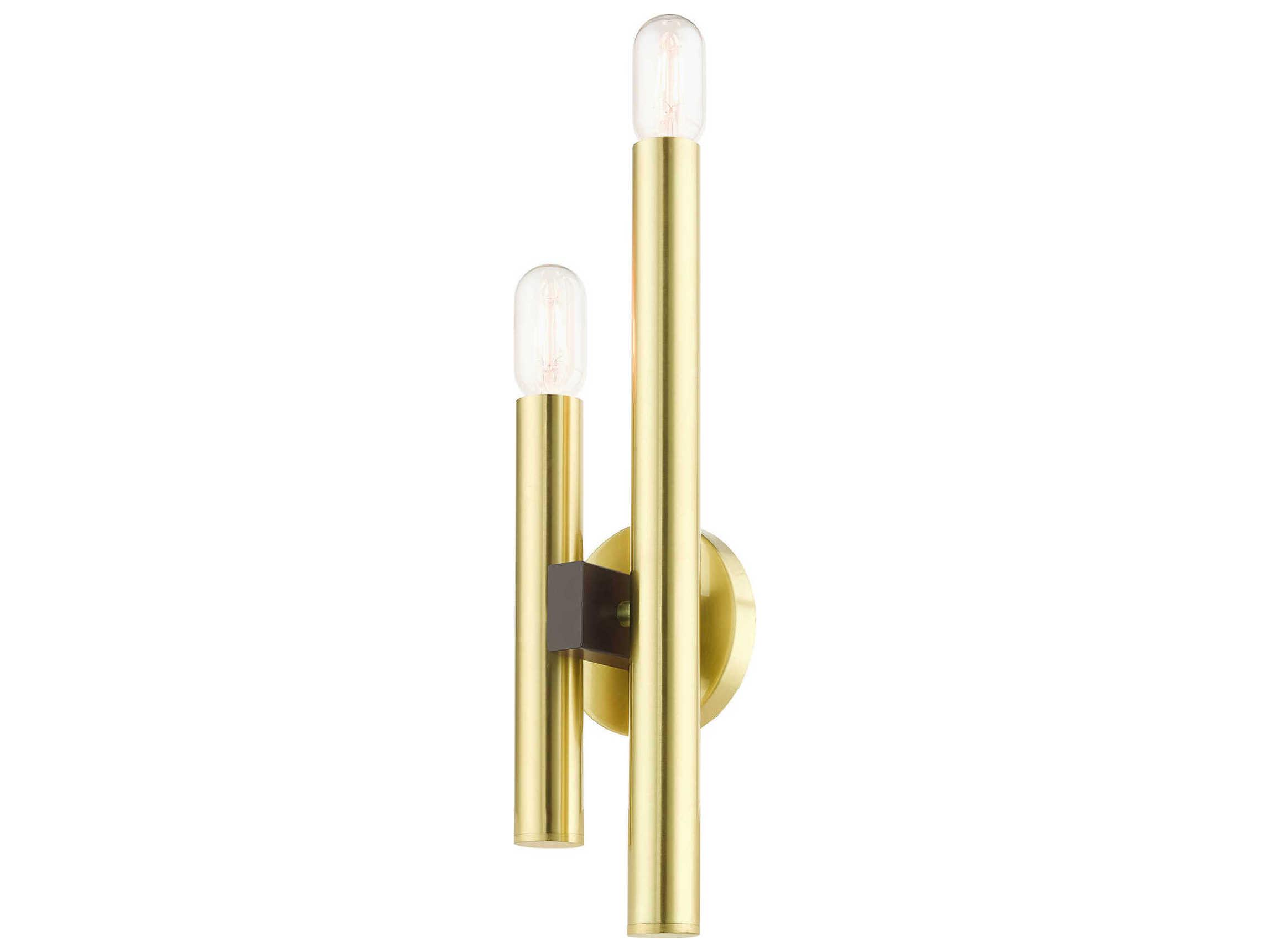 Livex Lighting Helsinki 2-Light Satin Brass Wall Sconce