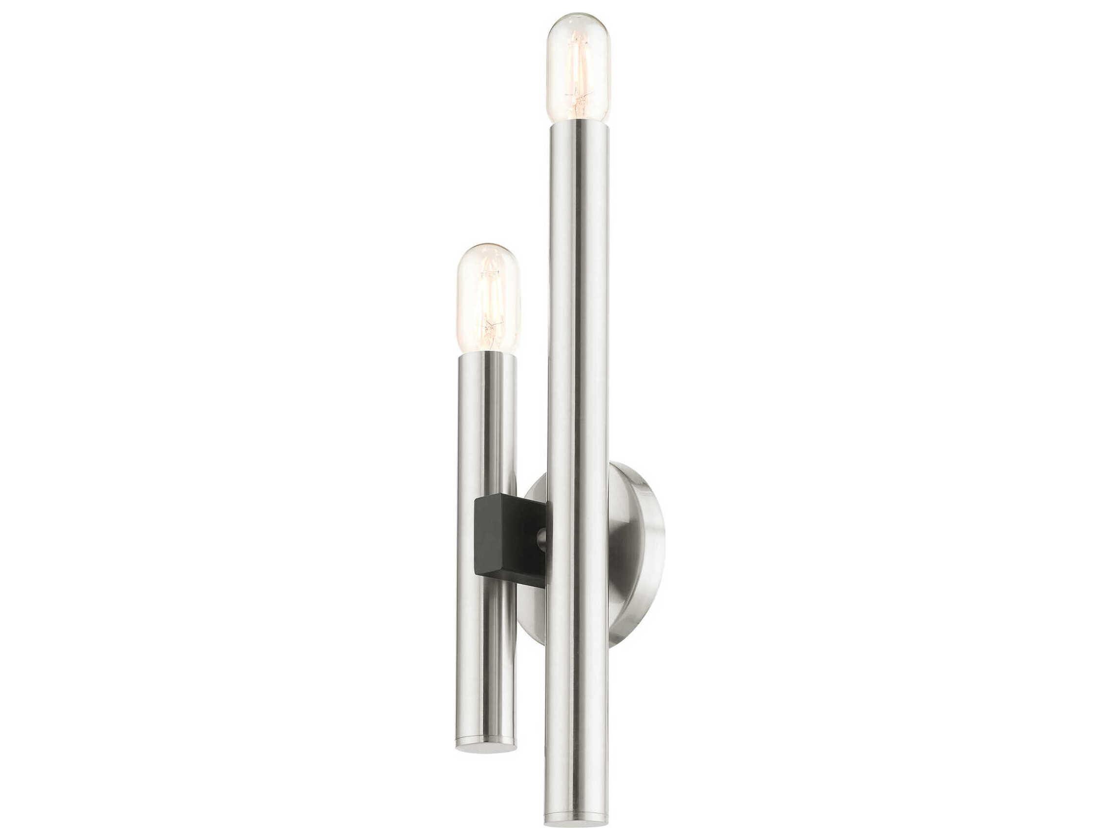 Livex Lighting Helsinki 2-Light Brushed Nickel Wall Sconce