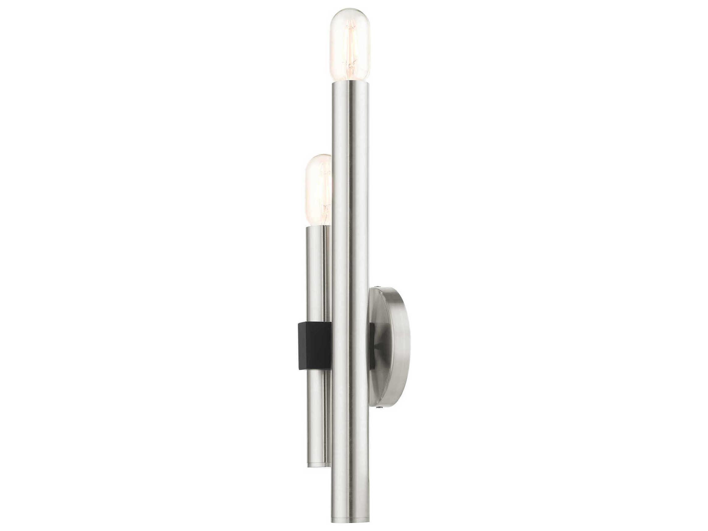 Livex Lighting Helsinki 2-Light Brushed Nickel Wall Sconce