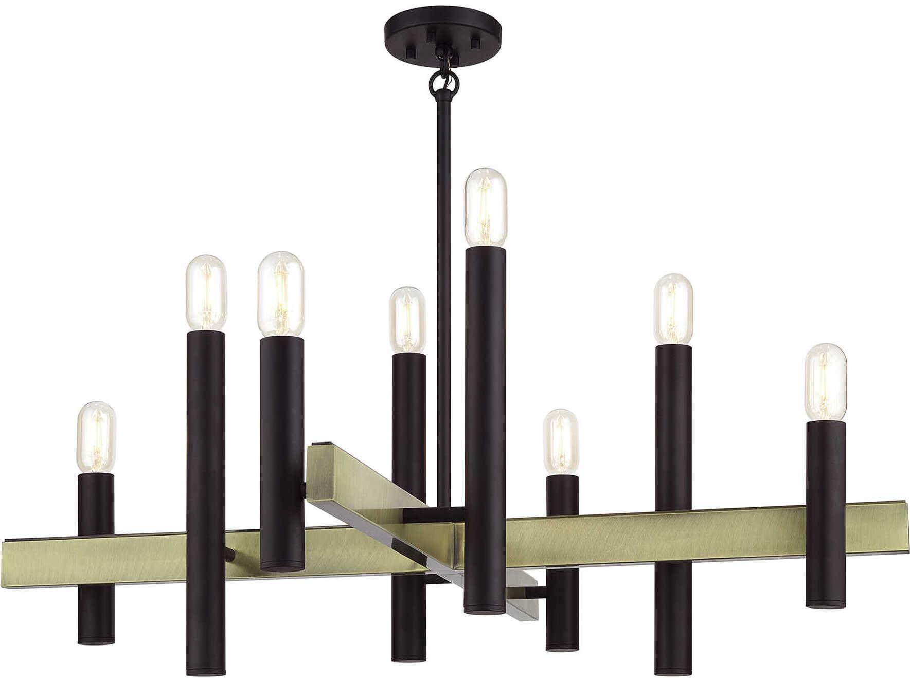 Livex Lighting Helsinki 8-Light Bronze Antique Brass Chandelier