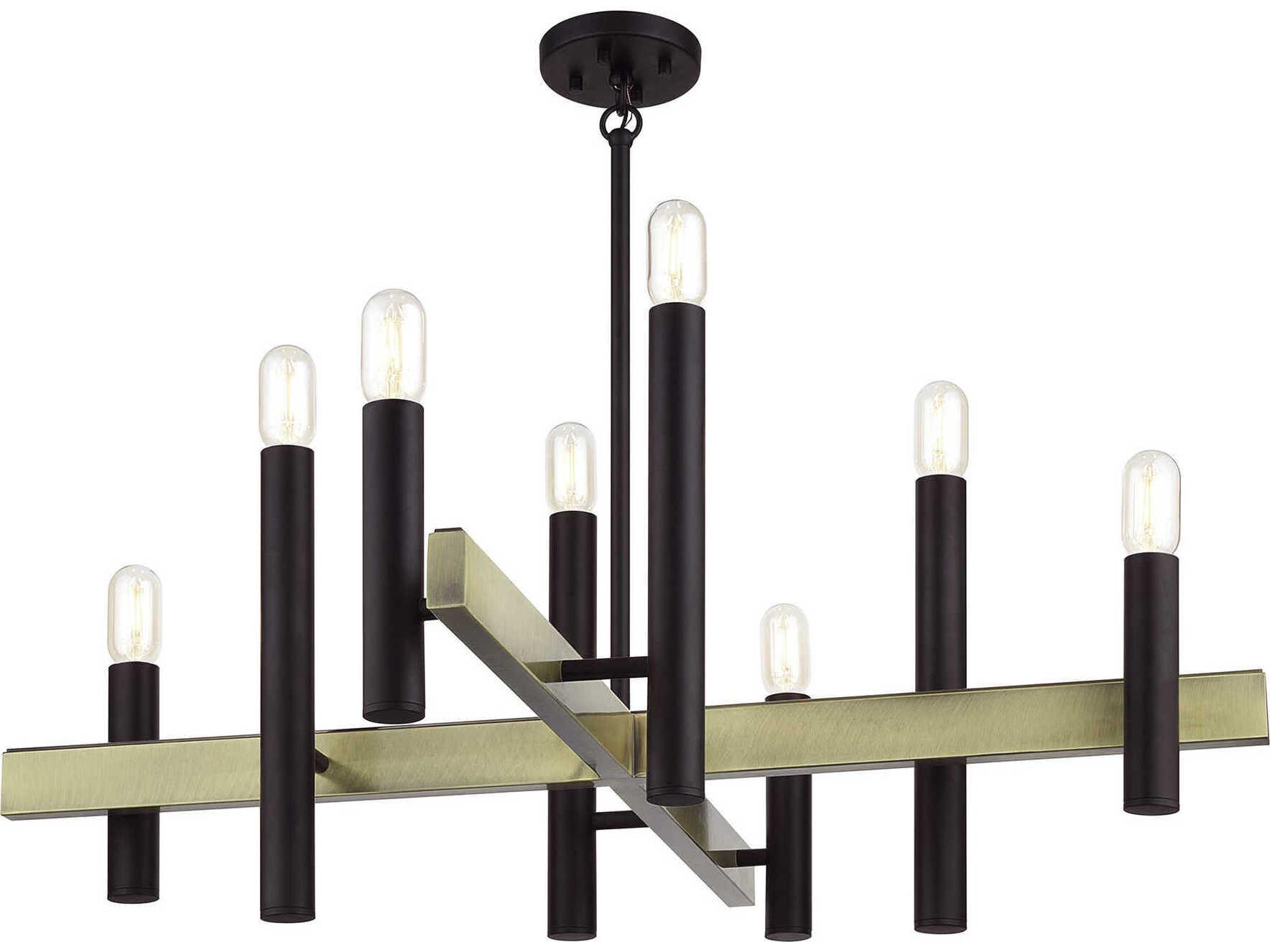 Livex Lighting Helsinki 8-Light Bronze Antique Brass Chandelier