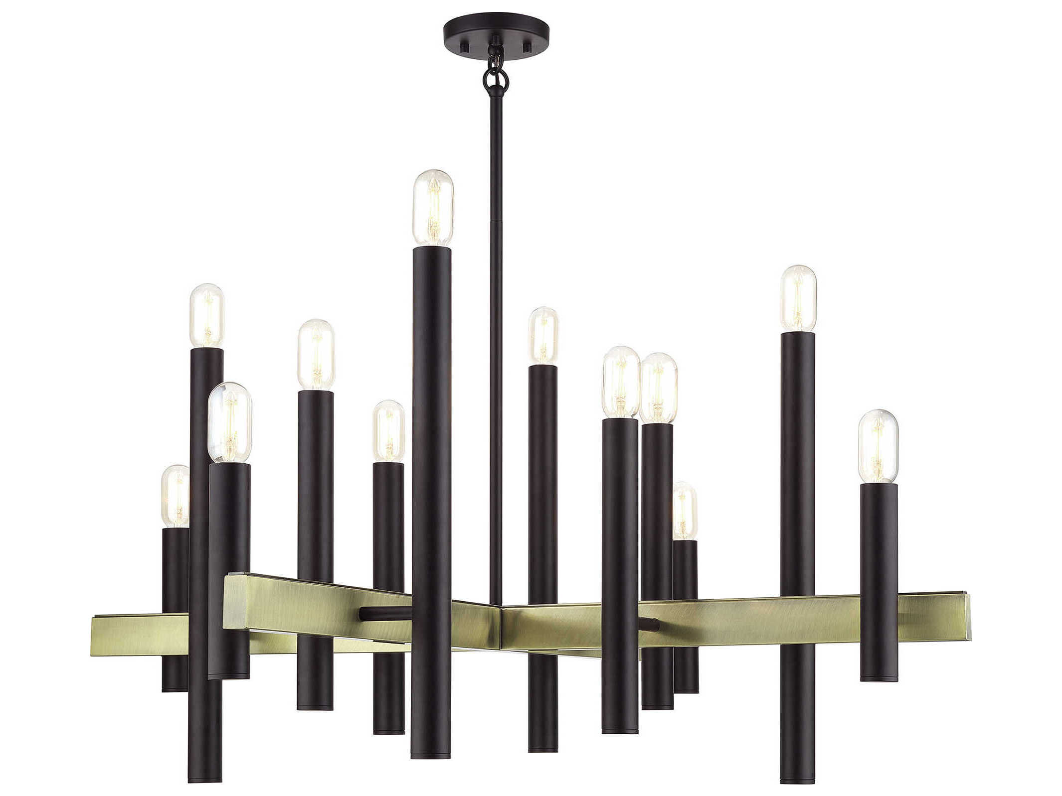 Livex Lighting Helsinki 12-Light Bronze Antique Brass Chandelier