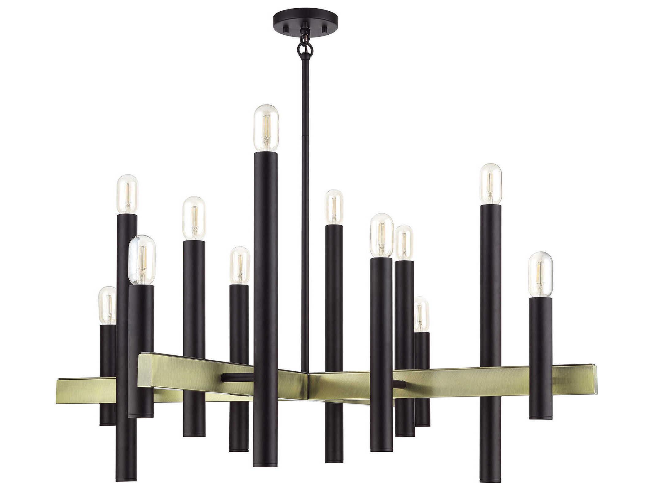 Livex Lighting Helsinki 12-Light Bronze Antique Brass Chandelier