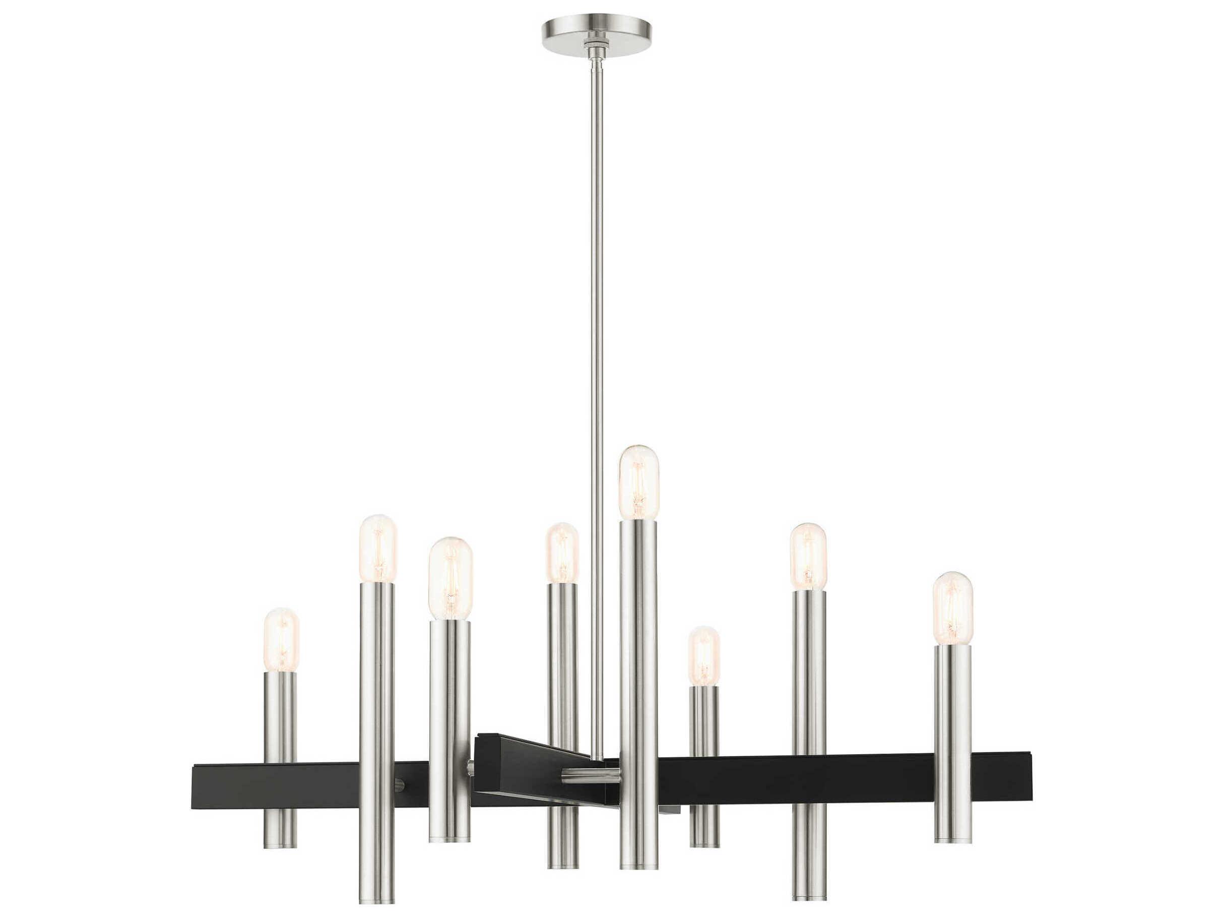 Livex Lighting Helsinki 8-Light Brushed Nickel Candelabra Chandelier