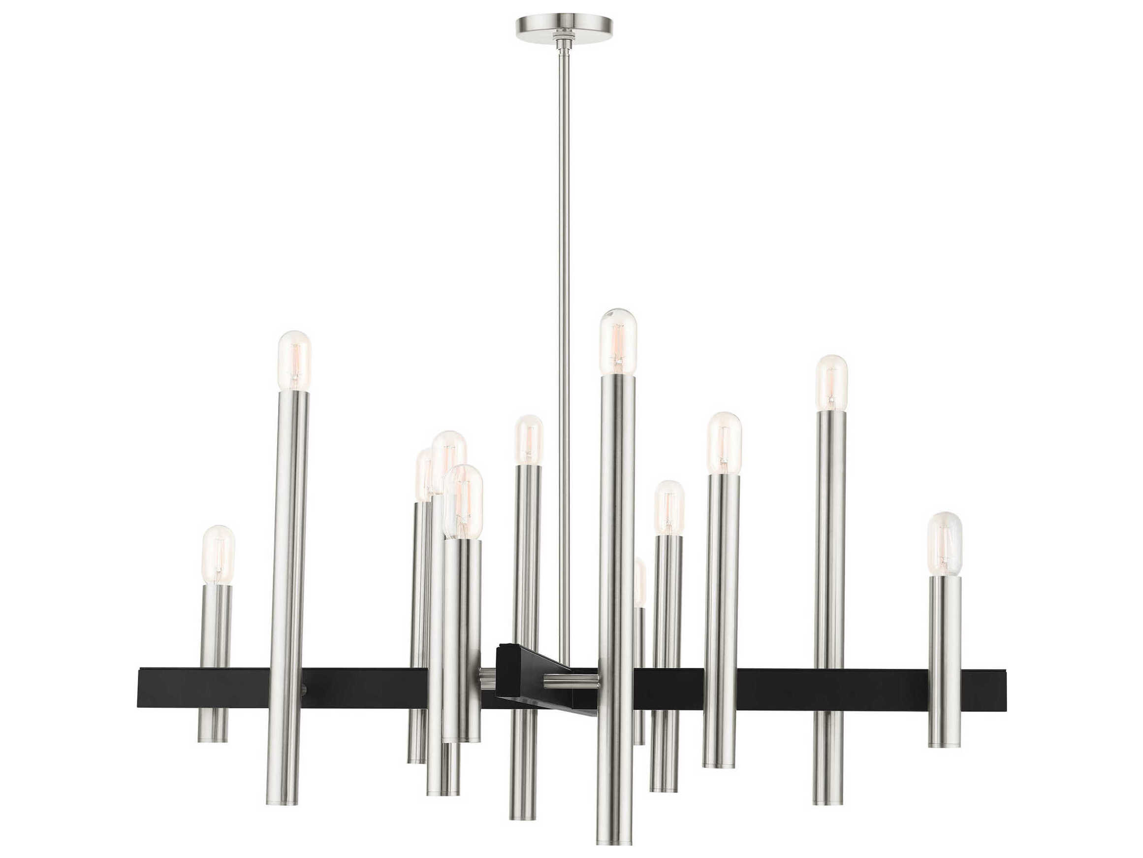 Livex Lighting Helsinki 12-Light Brushed Nickel Candelabra Chandelier