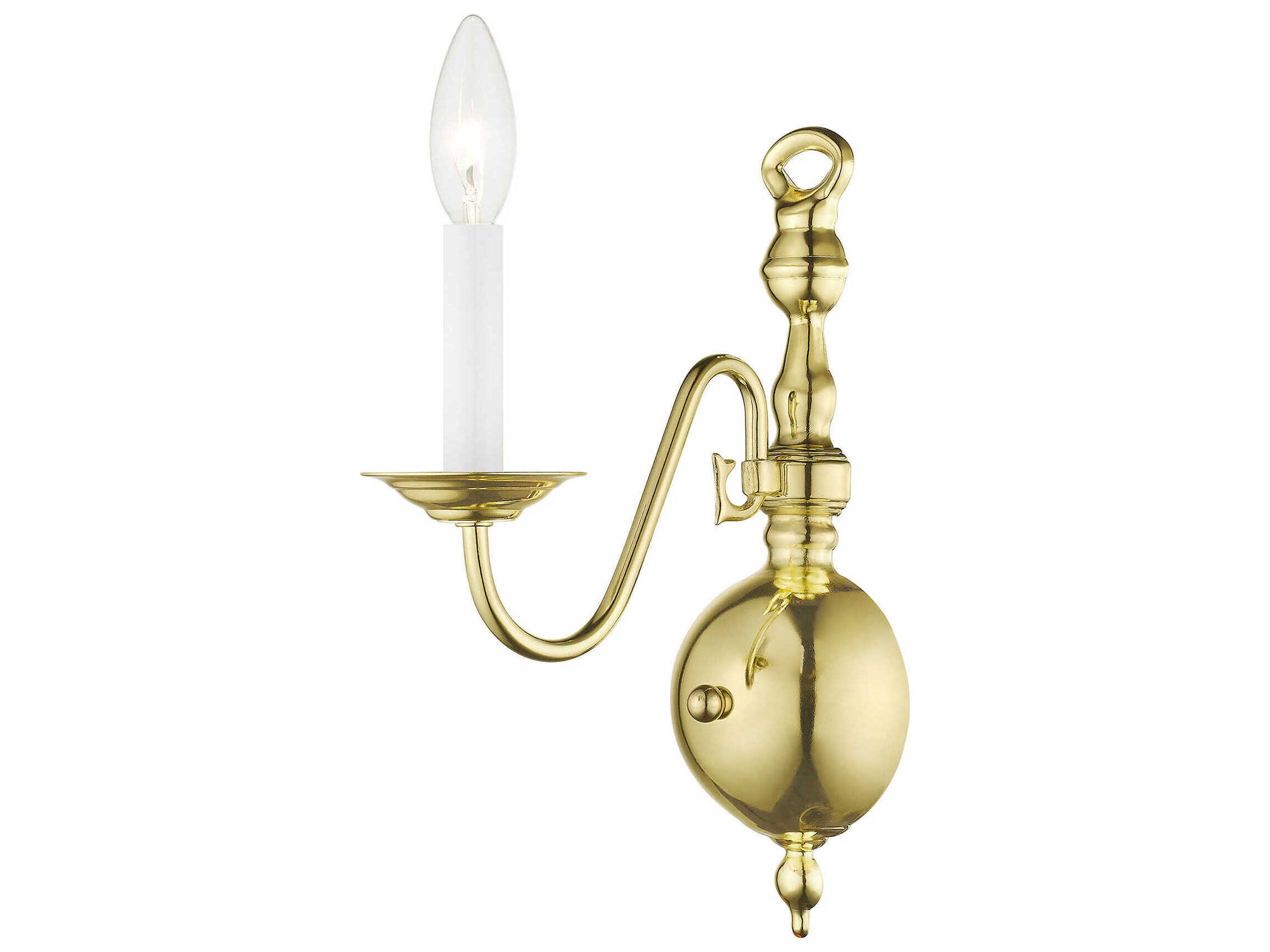 Livex Lighting Williamsburgh 1-Light Polished Brass Wall Sconce