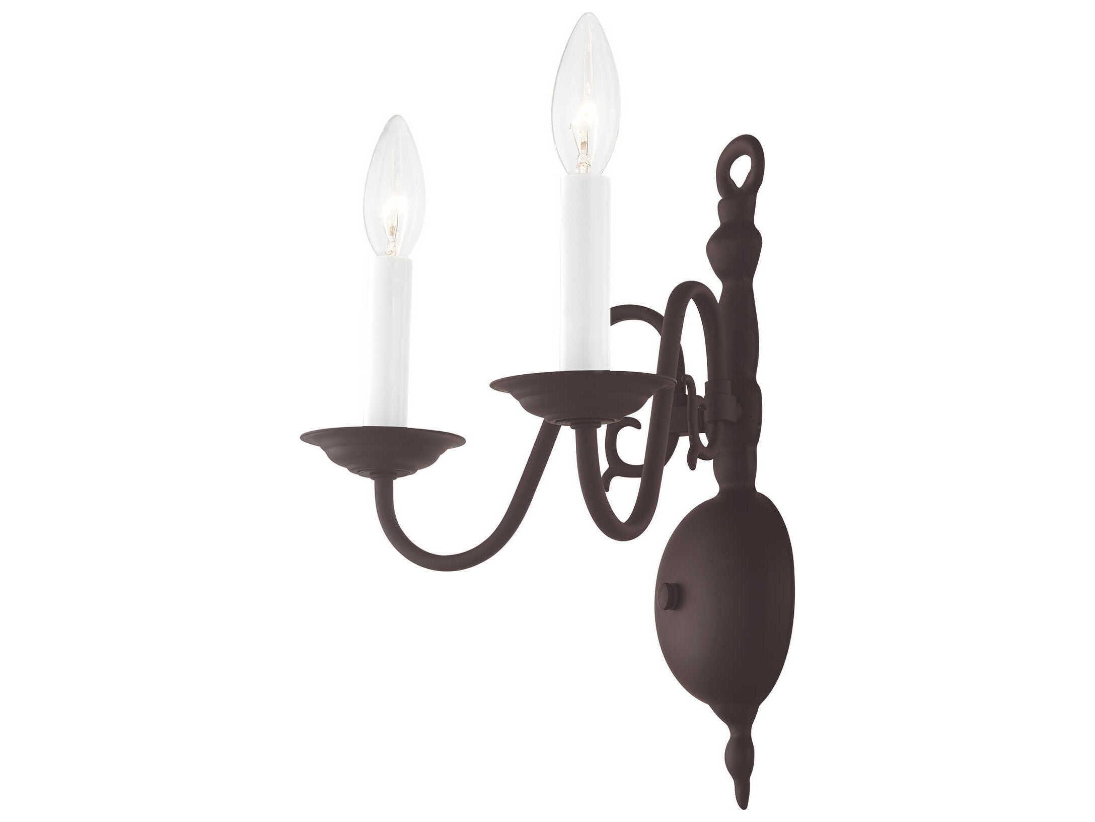 Livex Lighting Williamsburgh 2-Light Bronze Wall Sconce