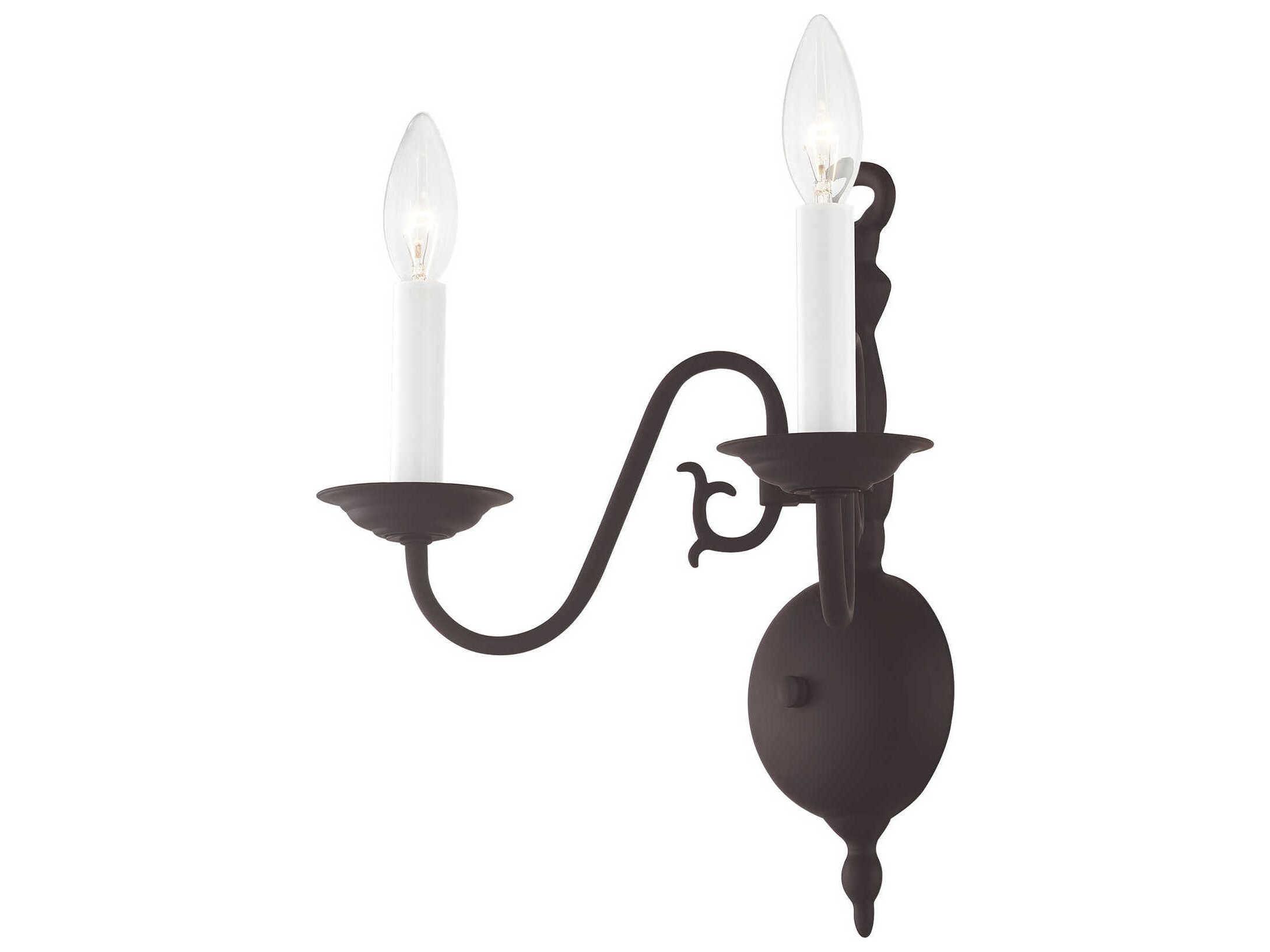 Livex Lighting Williamsburgh 2-Light Bronze Wall Sconce