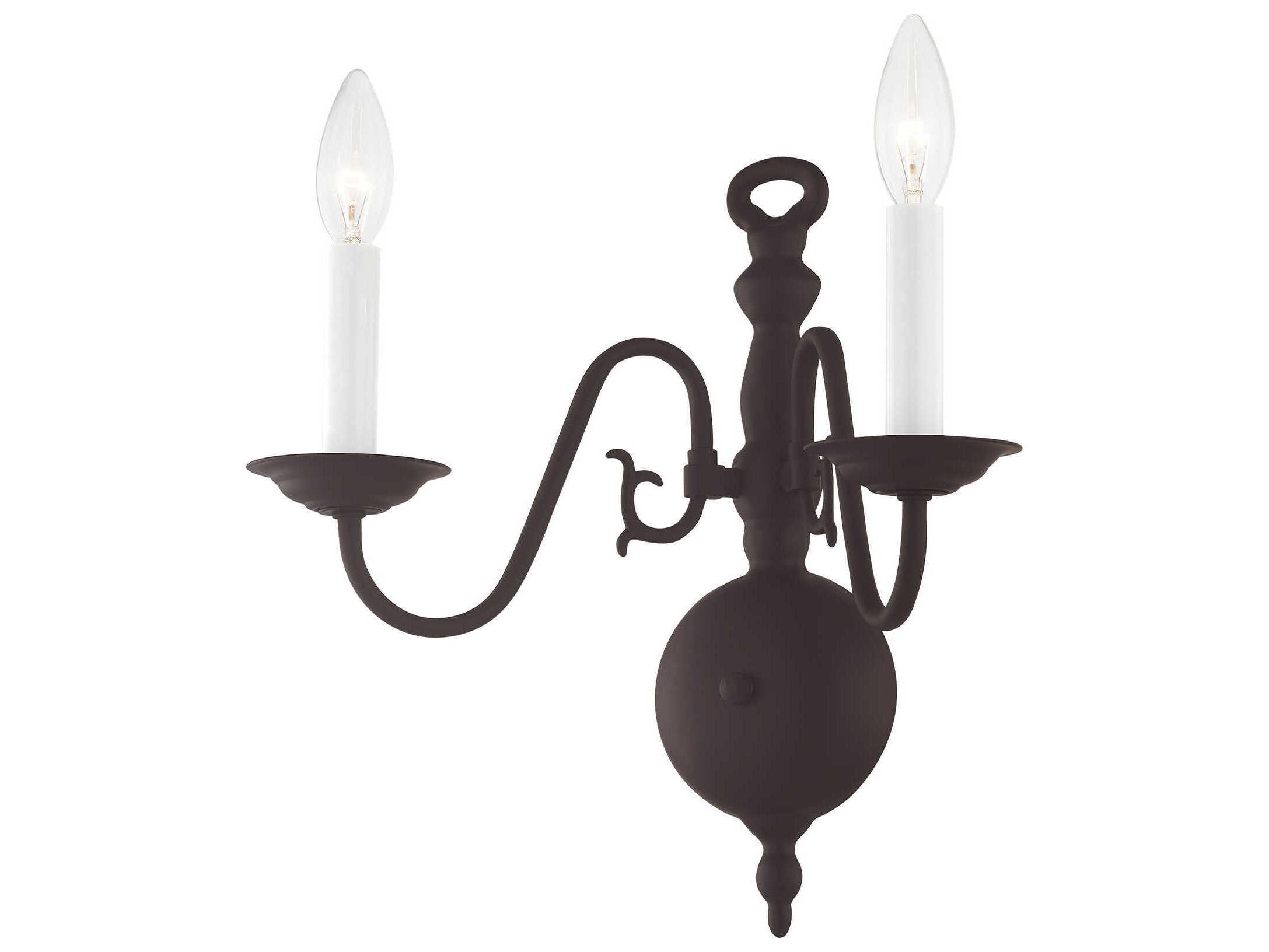 Livex Lighting Williamsburgh 2-Light Bronze Wall Sconce