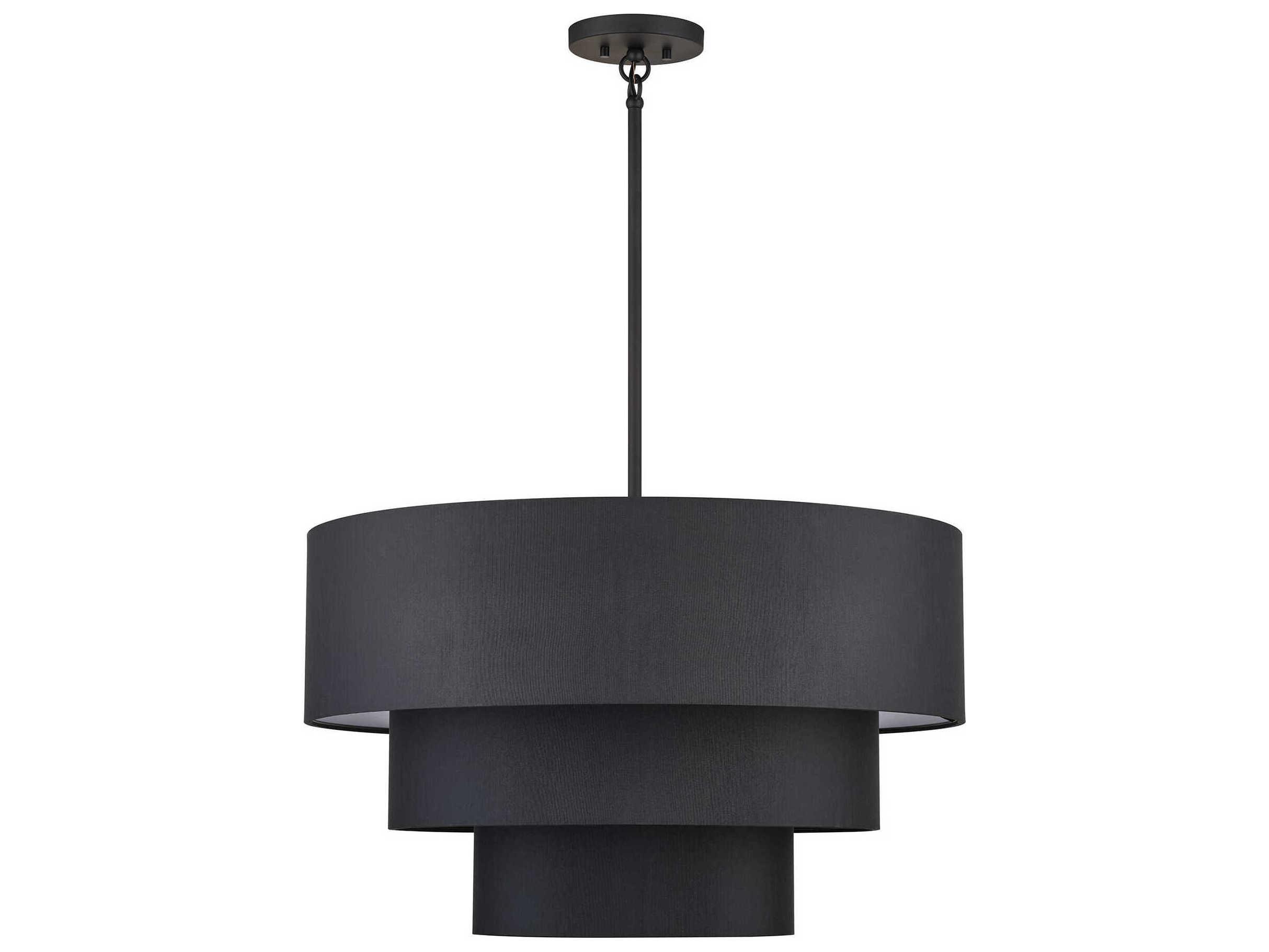 Livex Lighting Bainbridge 5-Light Black Drum Pendant