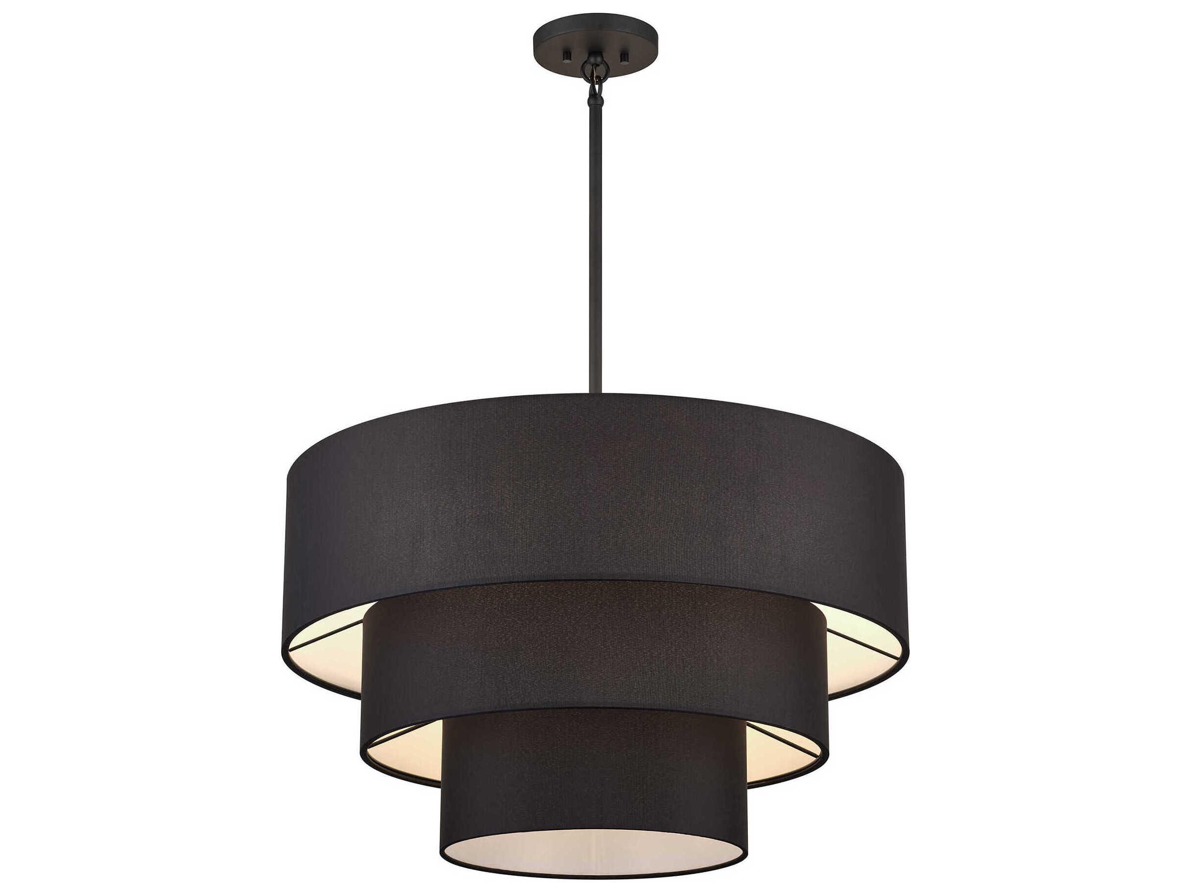 Livex Lighting Bainbridge 5-Light Black Drum Pendant