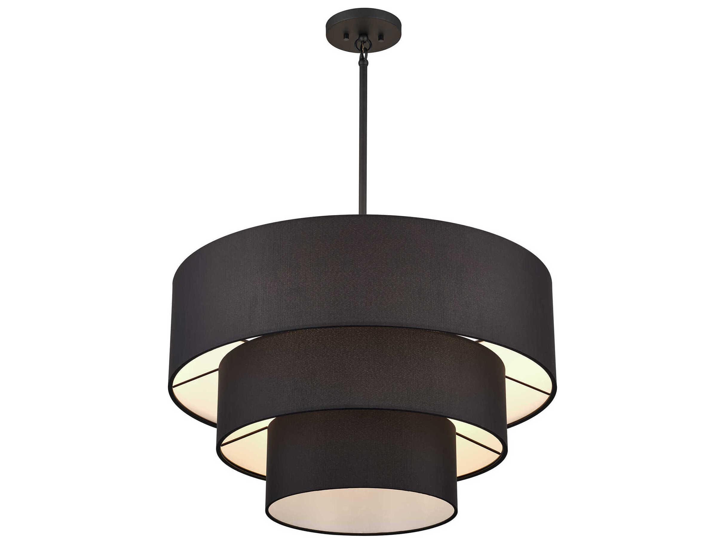 Livex Lighting Bainbridge 5-Light Black Drum Pendant