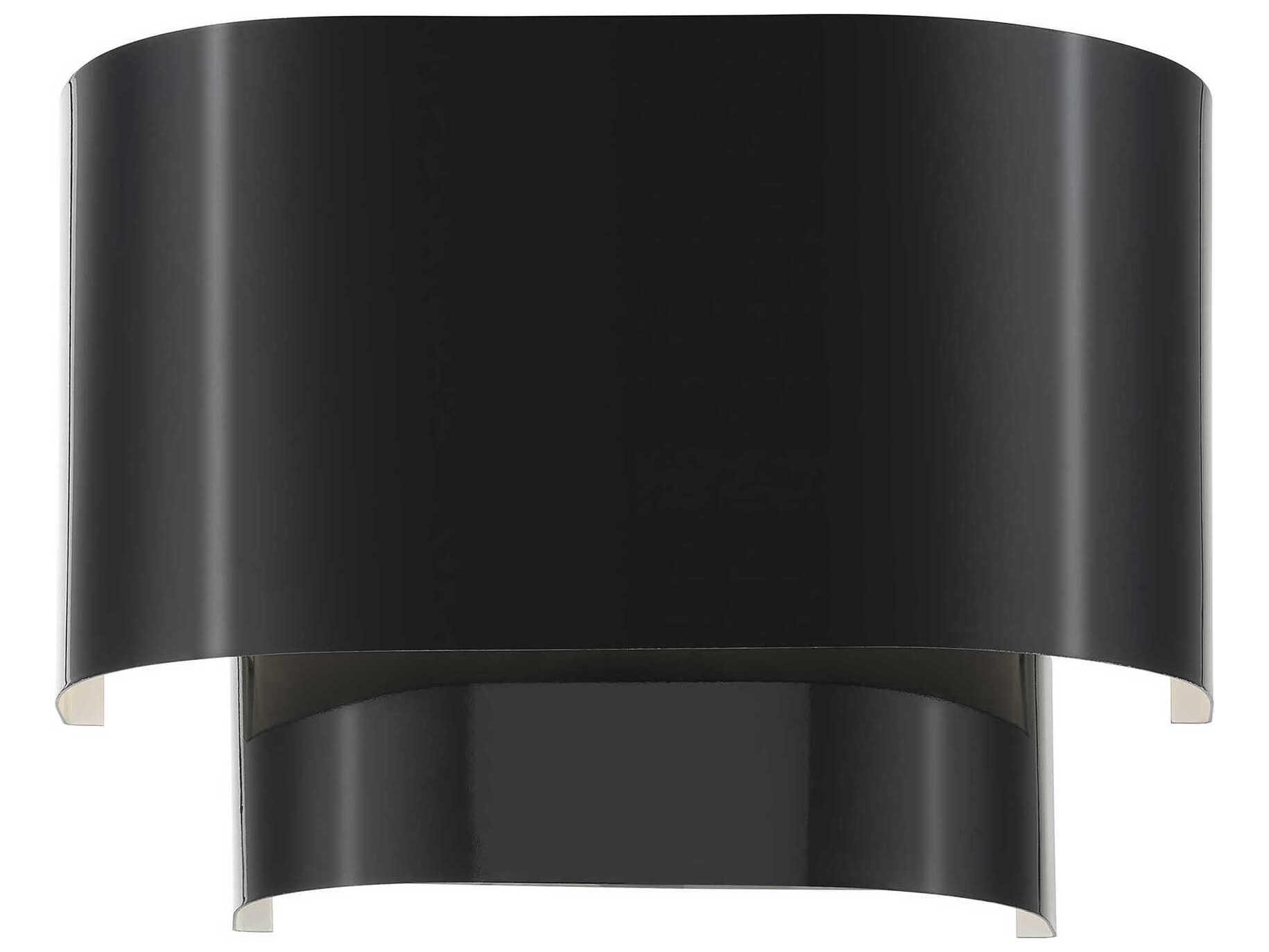 Livex Lighting Springview 1-Light Shiny Black Wall Sconce