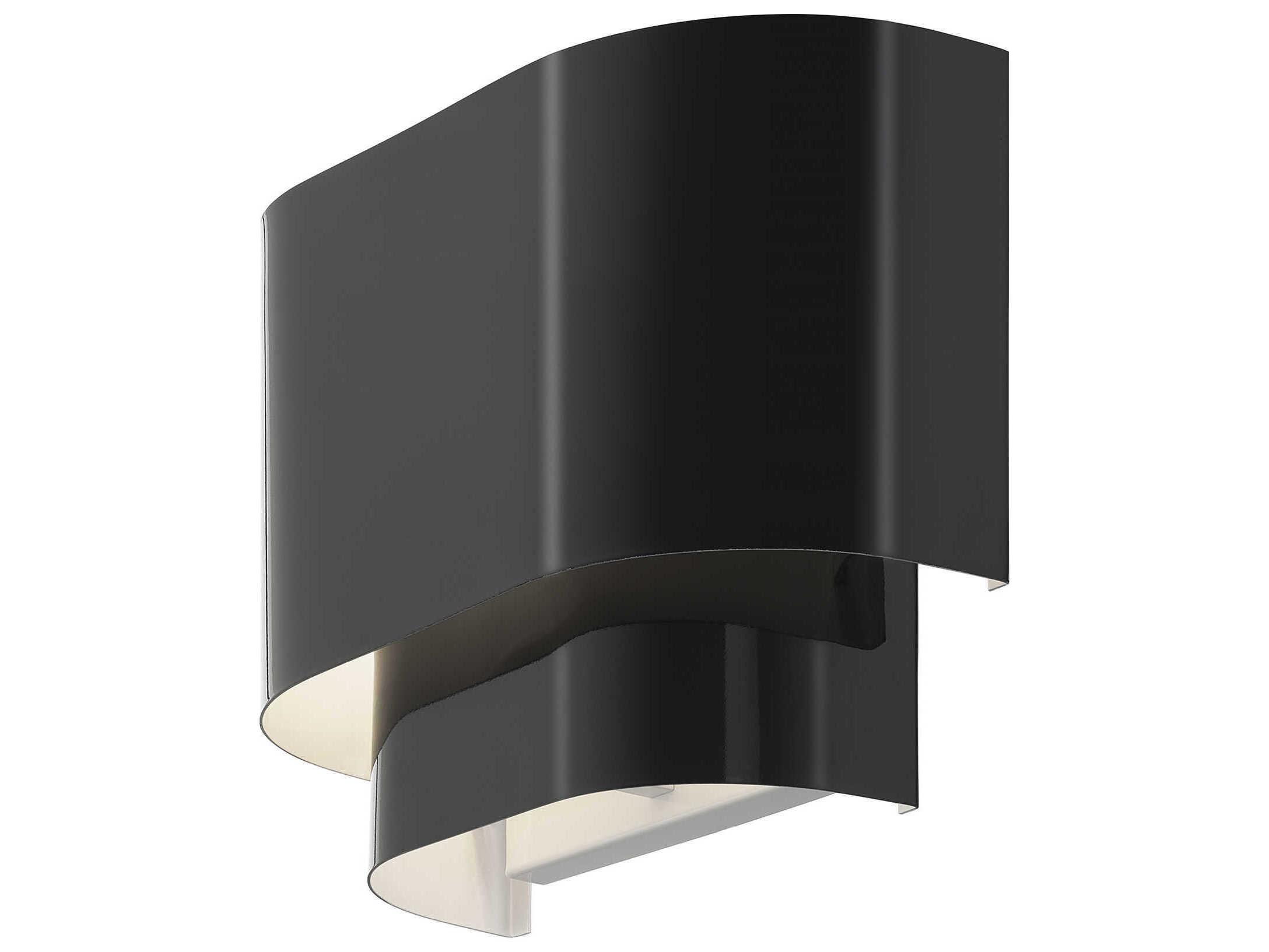 Livex Lighting Springview 1-Light Shiny Black Wall Sconce