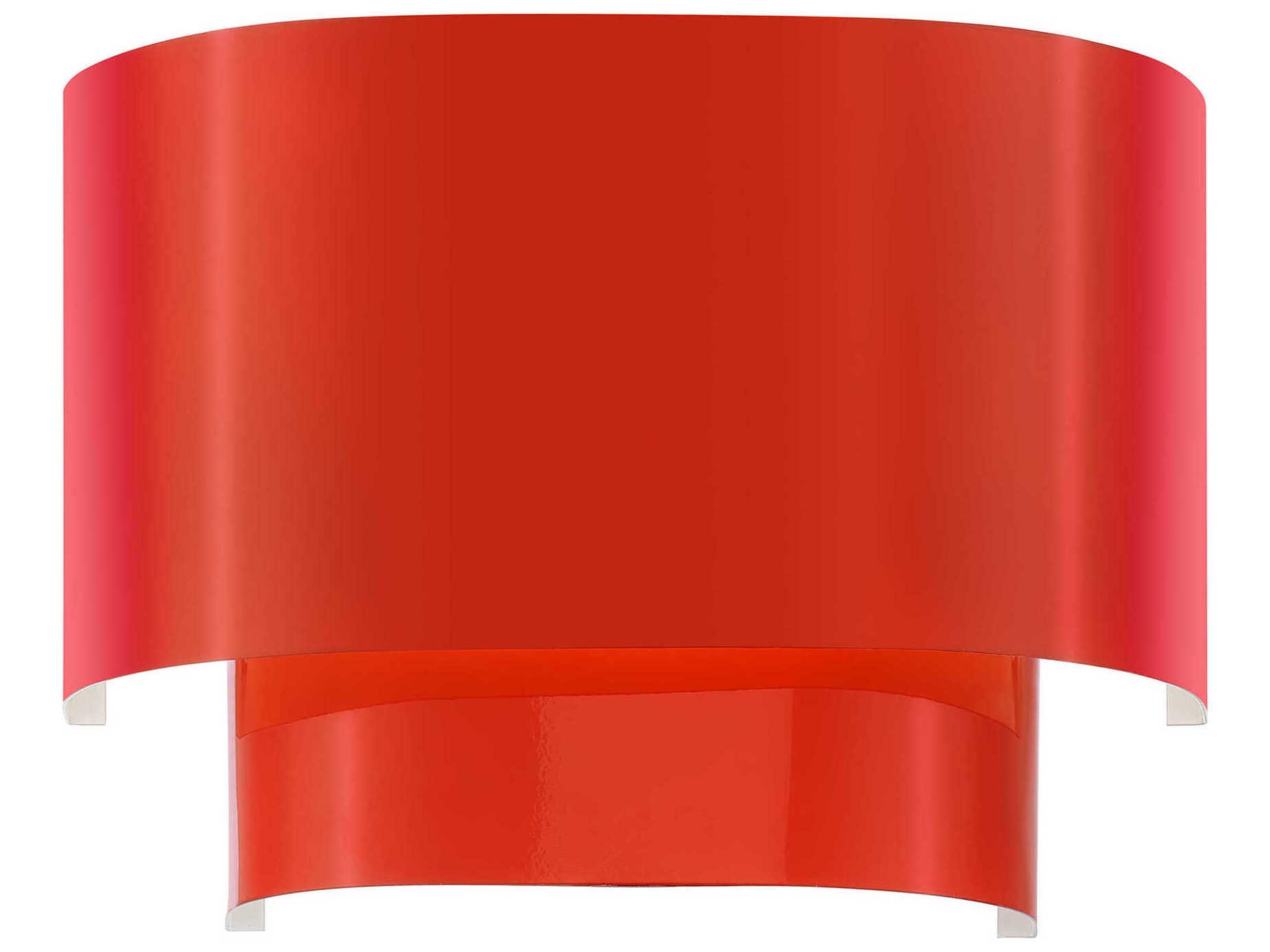 Livex Lighting Springview 1-Light Shiny Red Wall Sconce