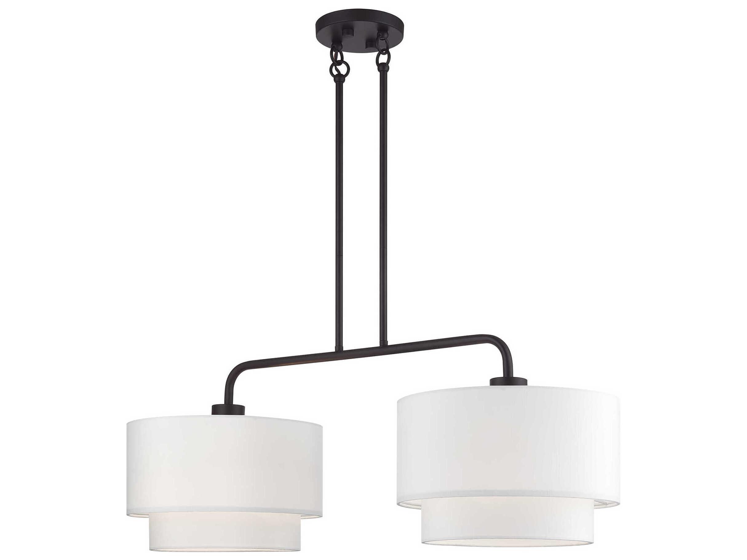 Livex Lighting Manorwood 2-Light Bronze Island Pendant