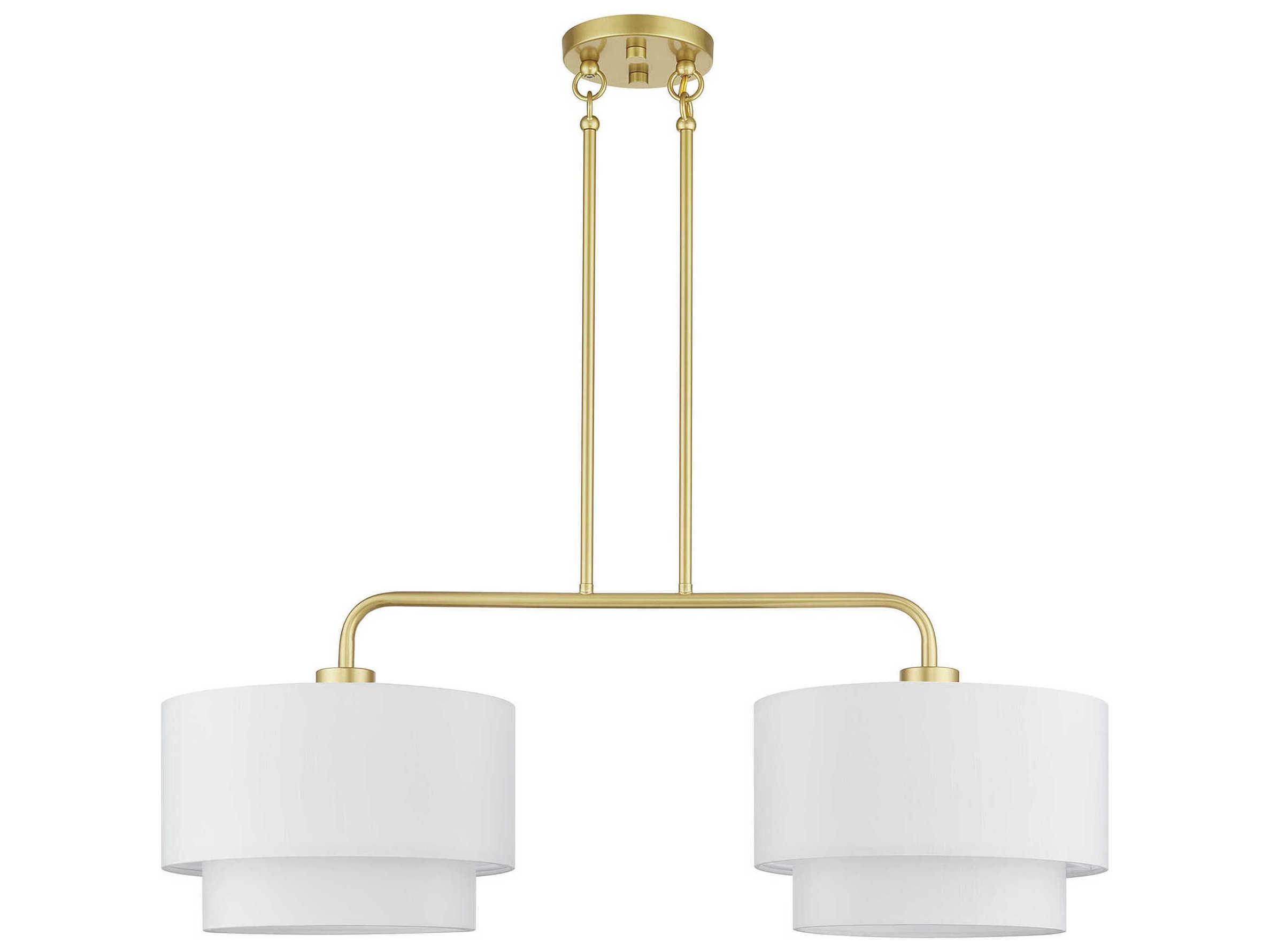 Livex Lighting Manorwood 2-Light Soft Gold Island Pendant