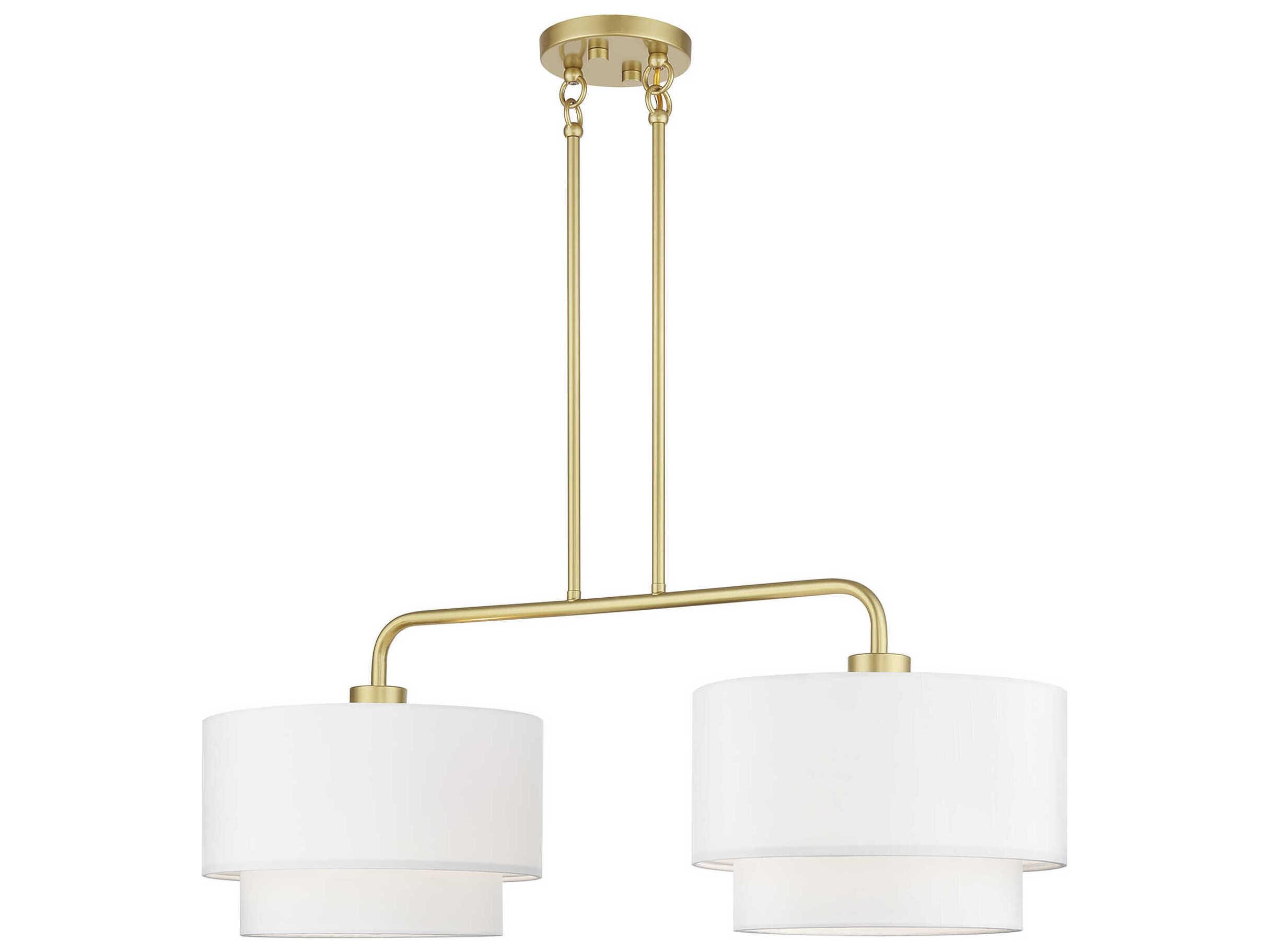Livex Lighting Manorwood 2-Light Soft Gold Island Pendant