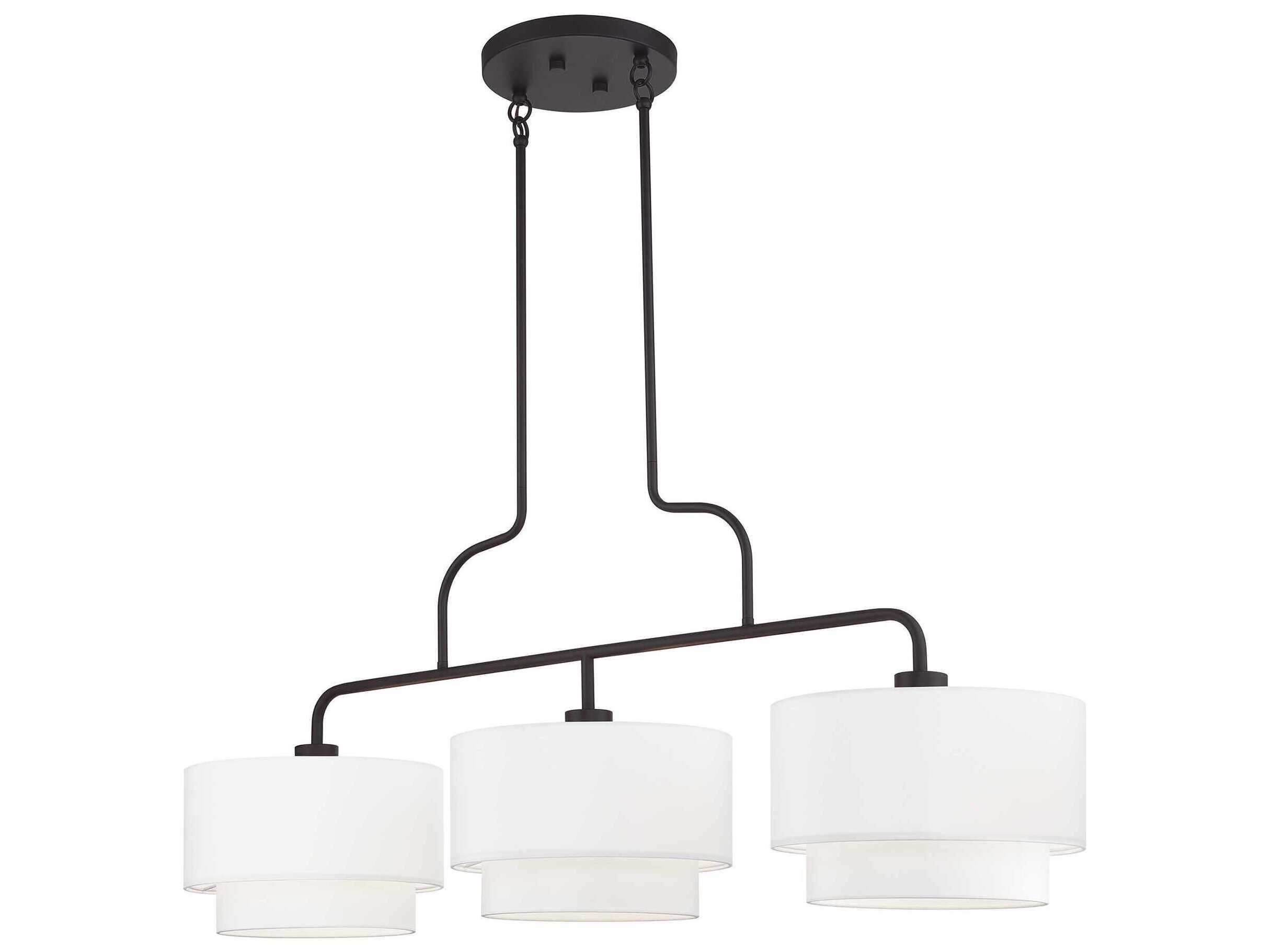 Livex Lighting Manorwood 3-Light Bronze Island Pendant