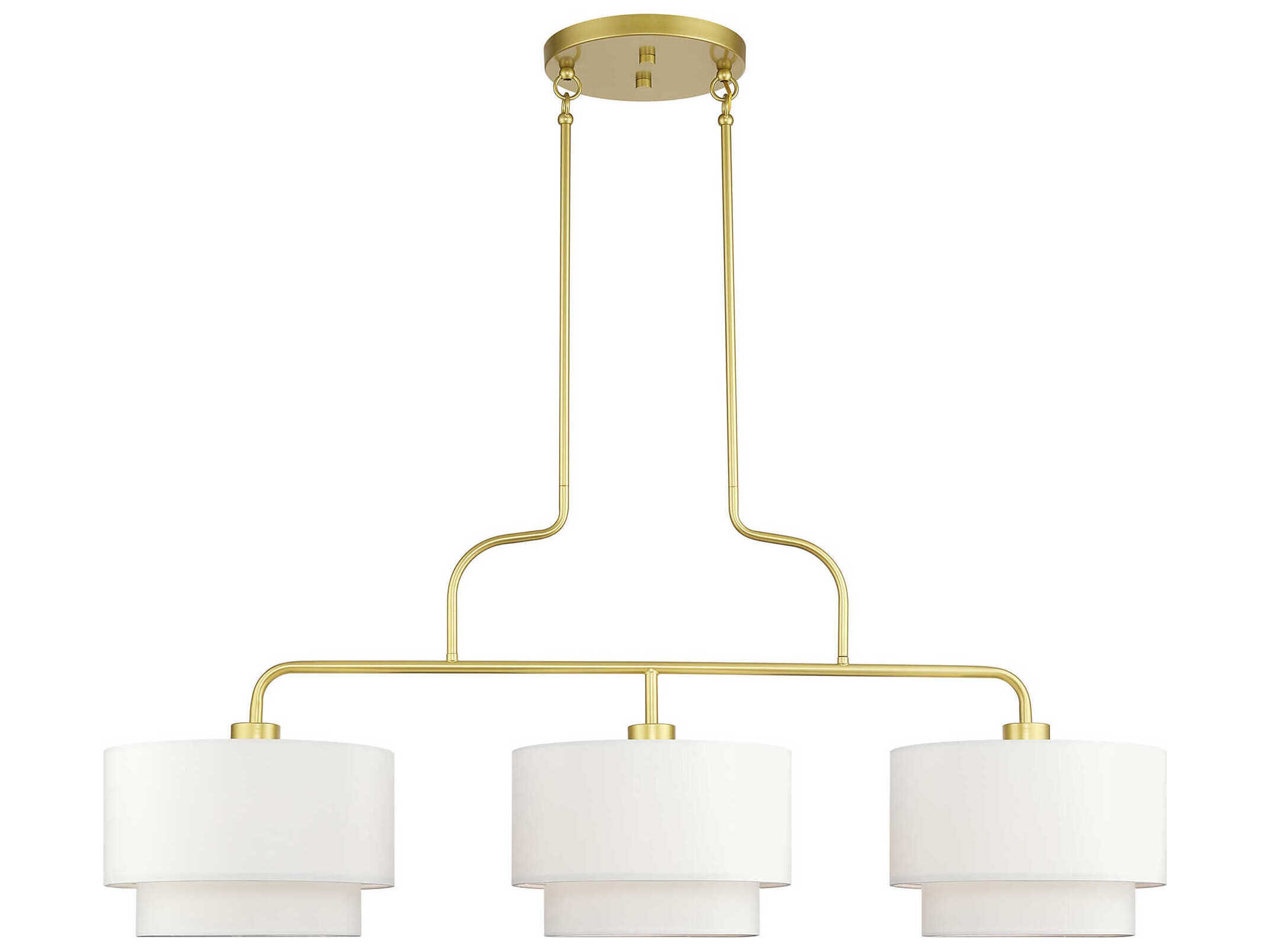 Livex Lighting Manorwood 3-Light Soft Gold Island Pendant