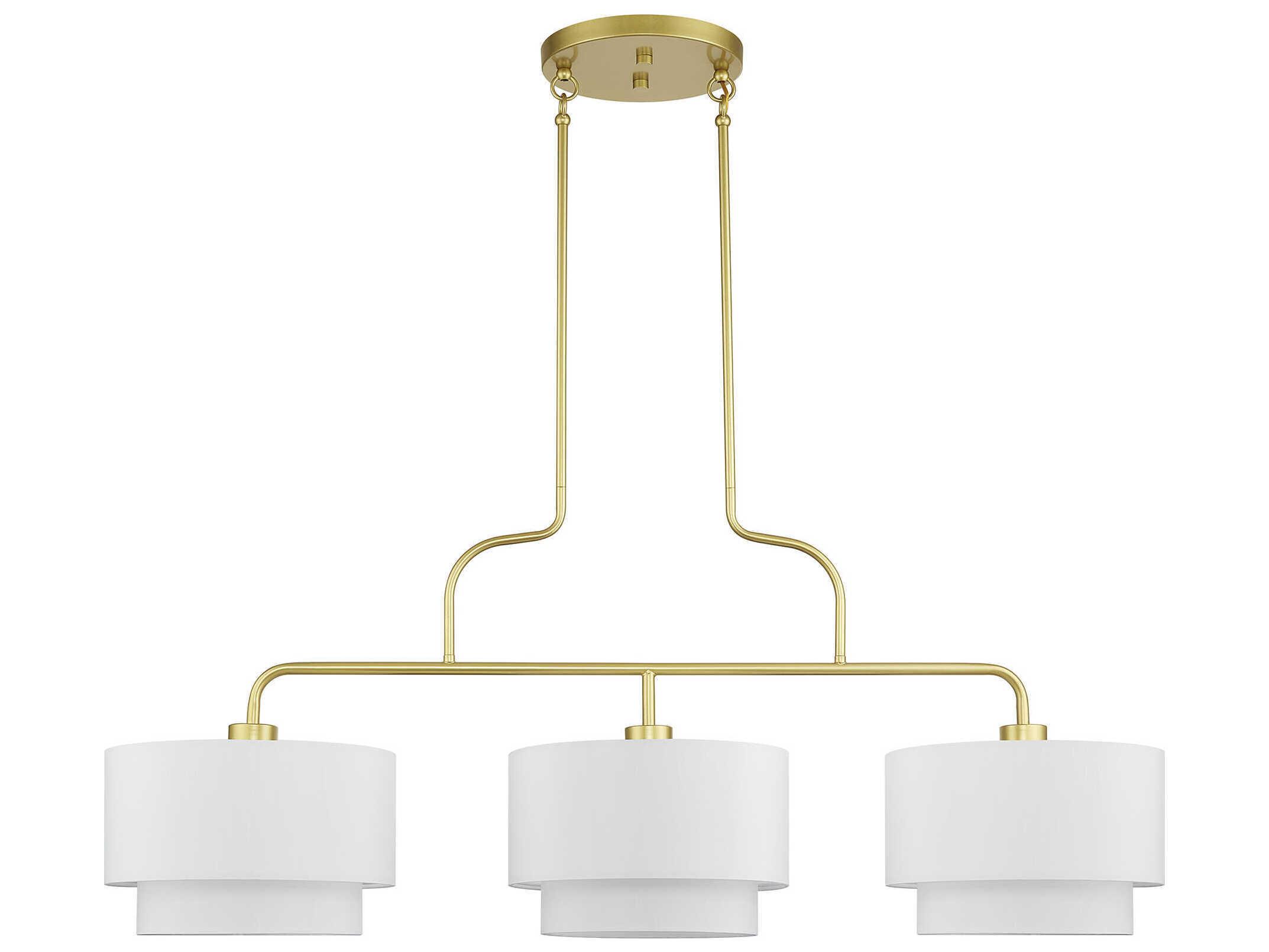Livex Lighting Manorwood 3-Light Soft Gold Island Pendant