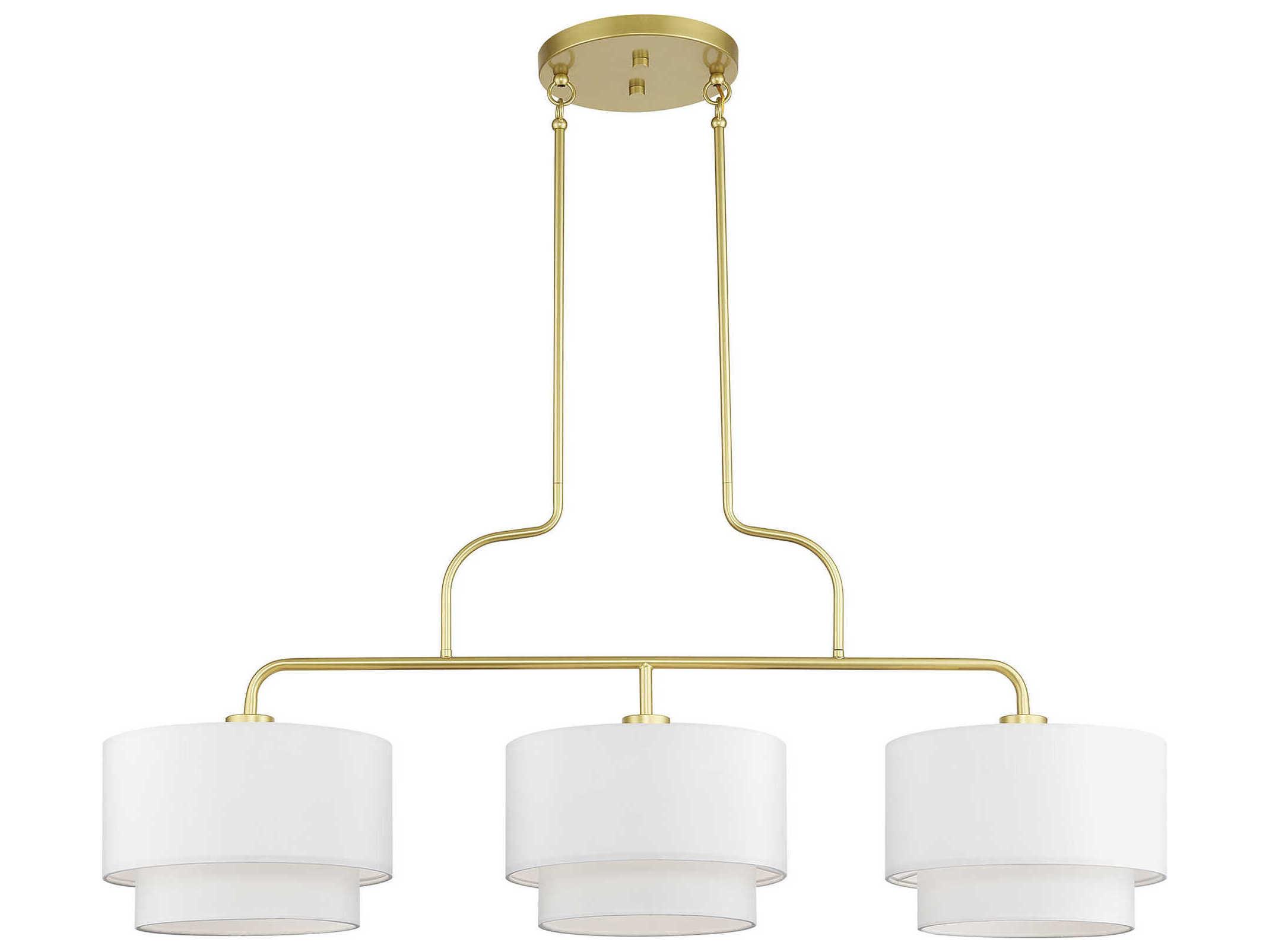 Livex Lighting Manorwood 3-Light Soft Gold Island Pendant
