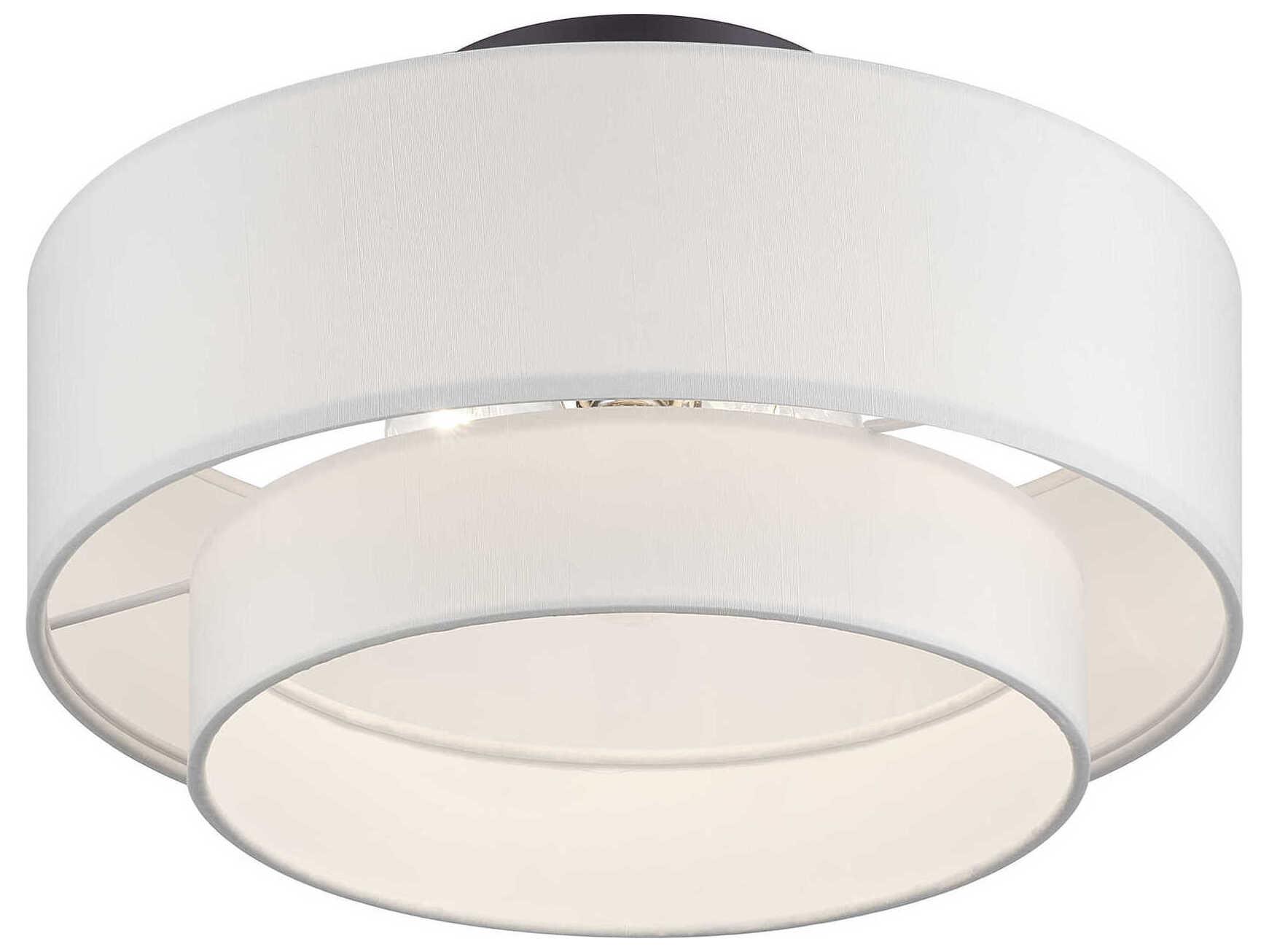 Livex Lighting Manorwood 3-Light Bronze Semi Flush Mount