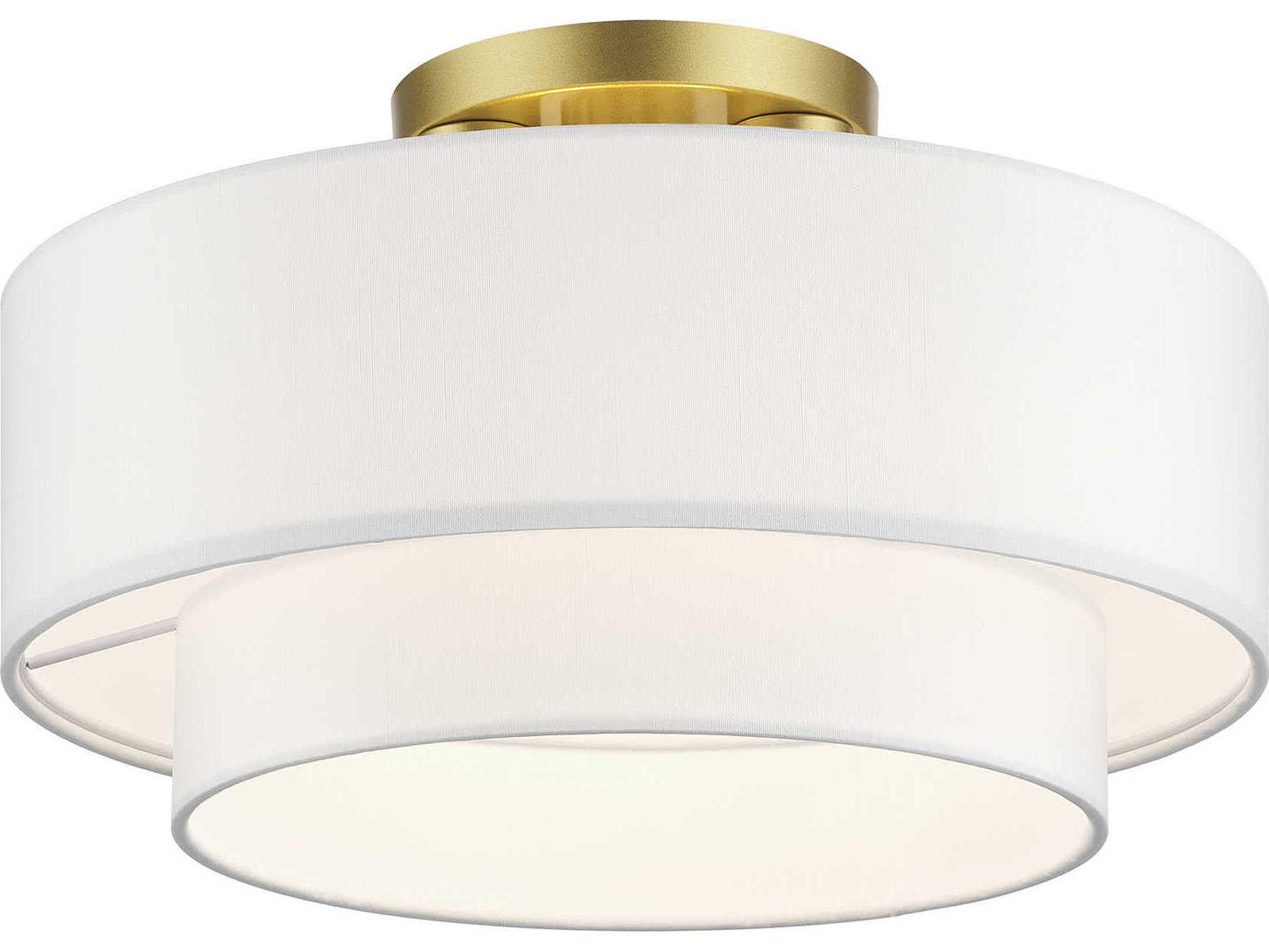 Livex Lighting Manorwood 3-Light Soft Gold Semi Flush Mount