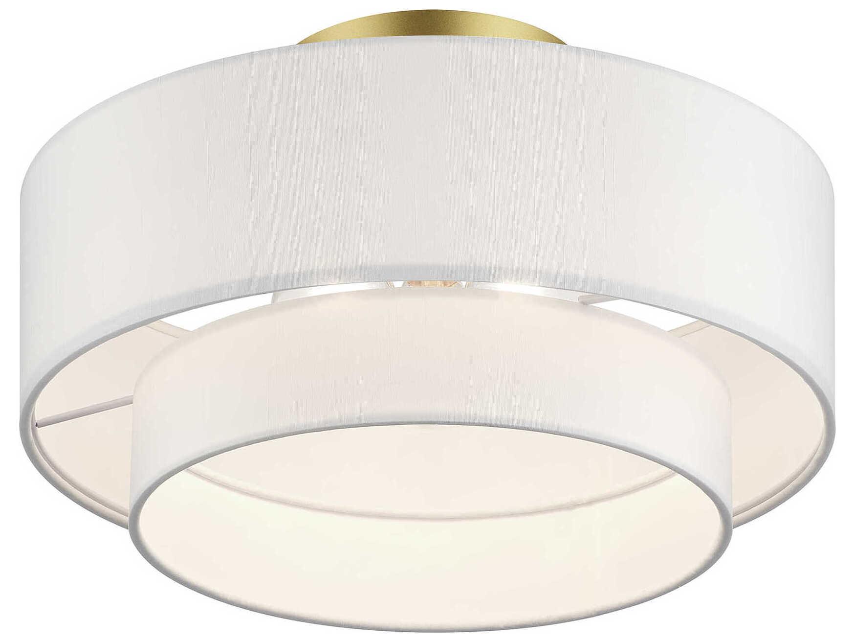 Livex Lighting Manorwood 3-Light Soft Gold Semi Flush Mount