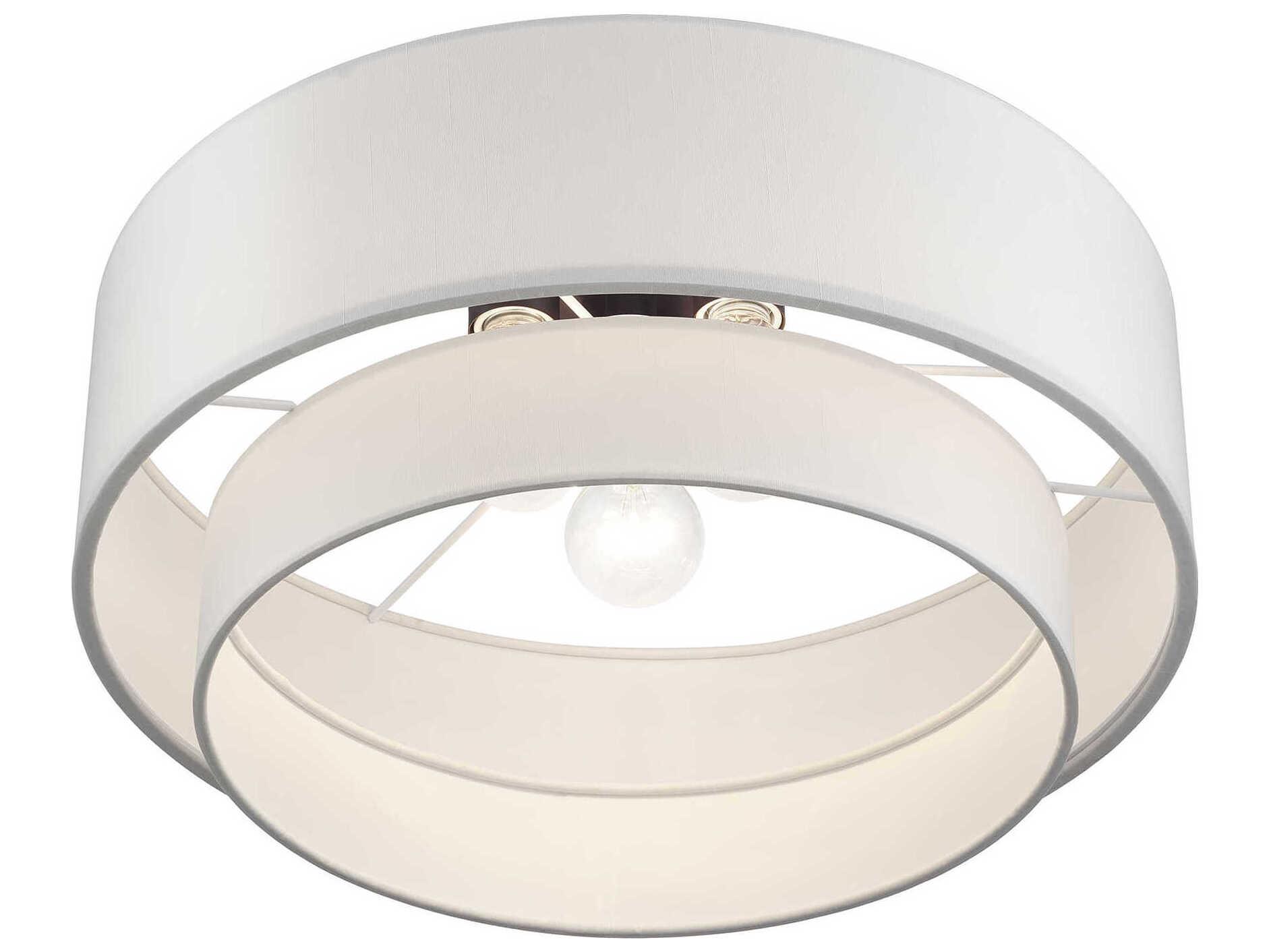 Livex Lighting Manorwood 3-Light Bronze Semi Flush Mount