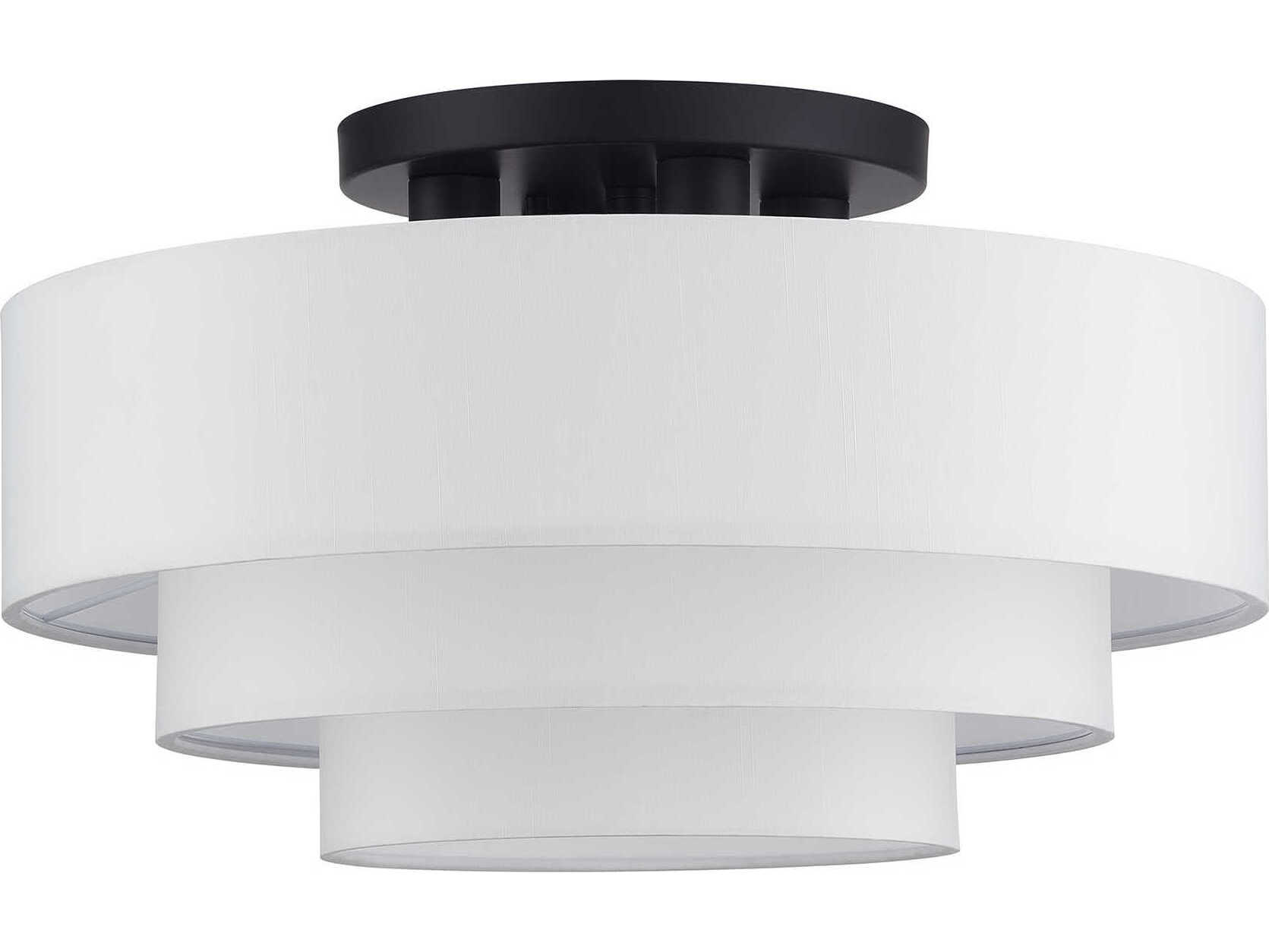 Livex Lighting Manorwood 4-Light Bronze Semi Flush Mount